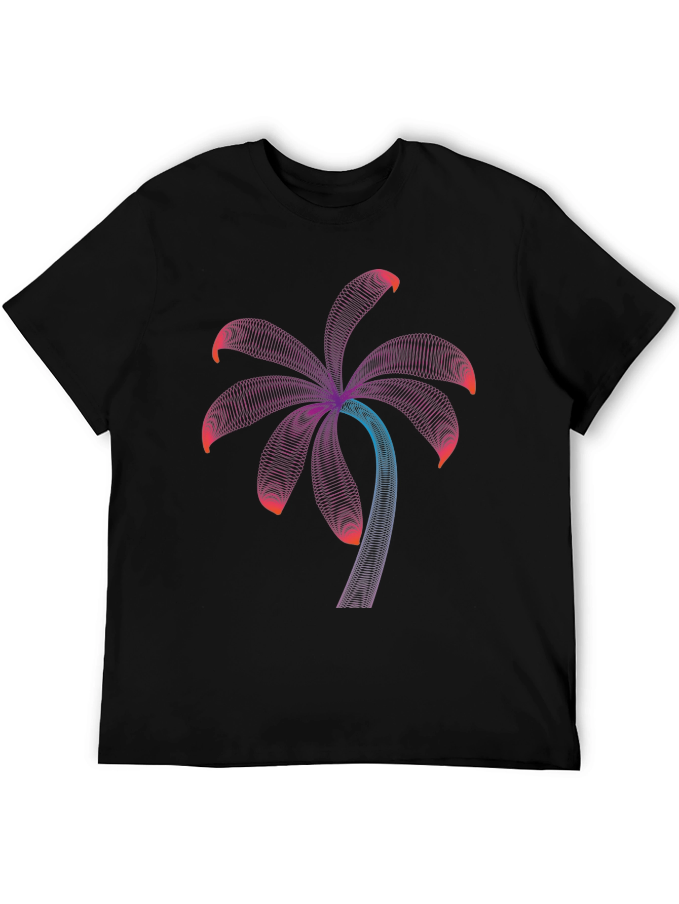 Neon Palm Tree Graphic T-Shirt - Modern Style