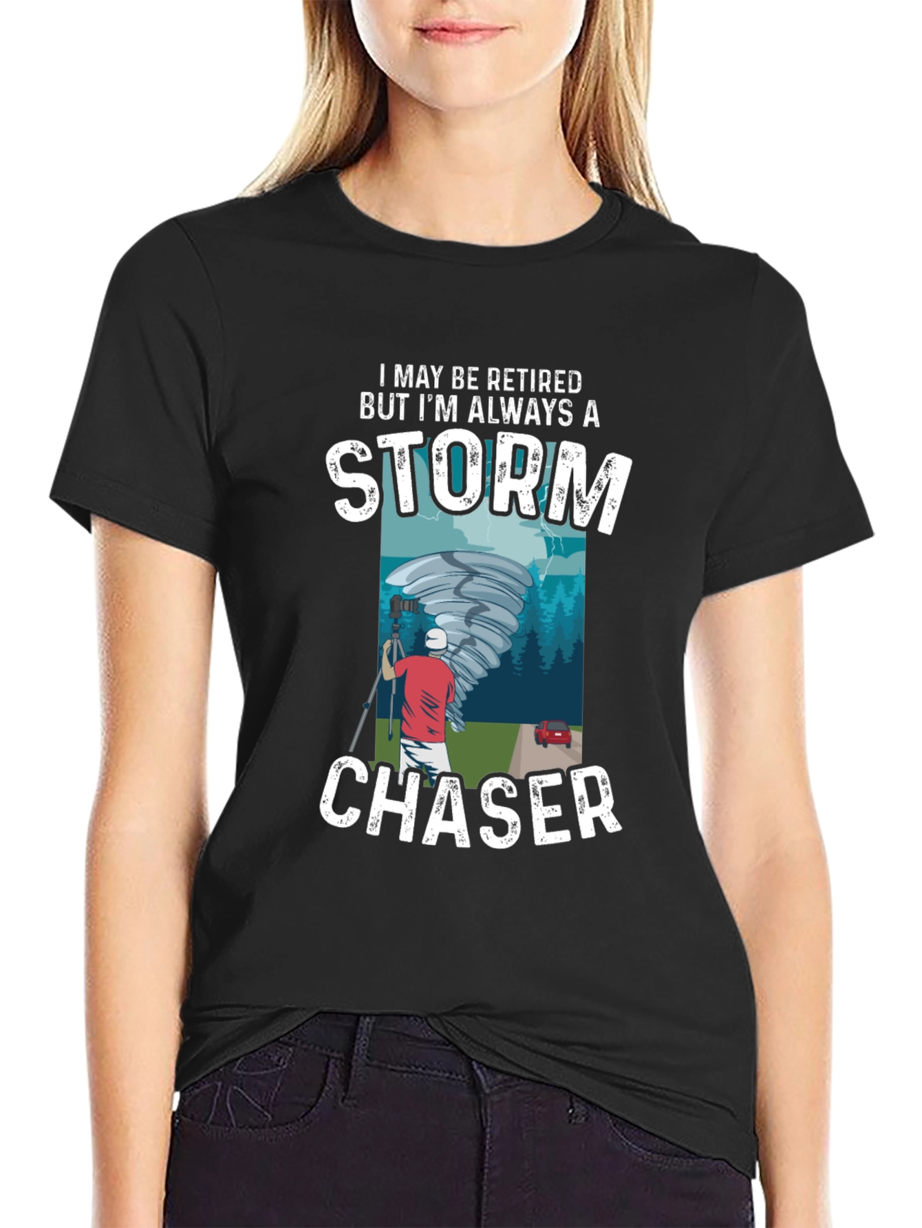 Storm Chaser T-Shirt - Retired Weather Enthusiast Tee