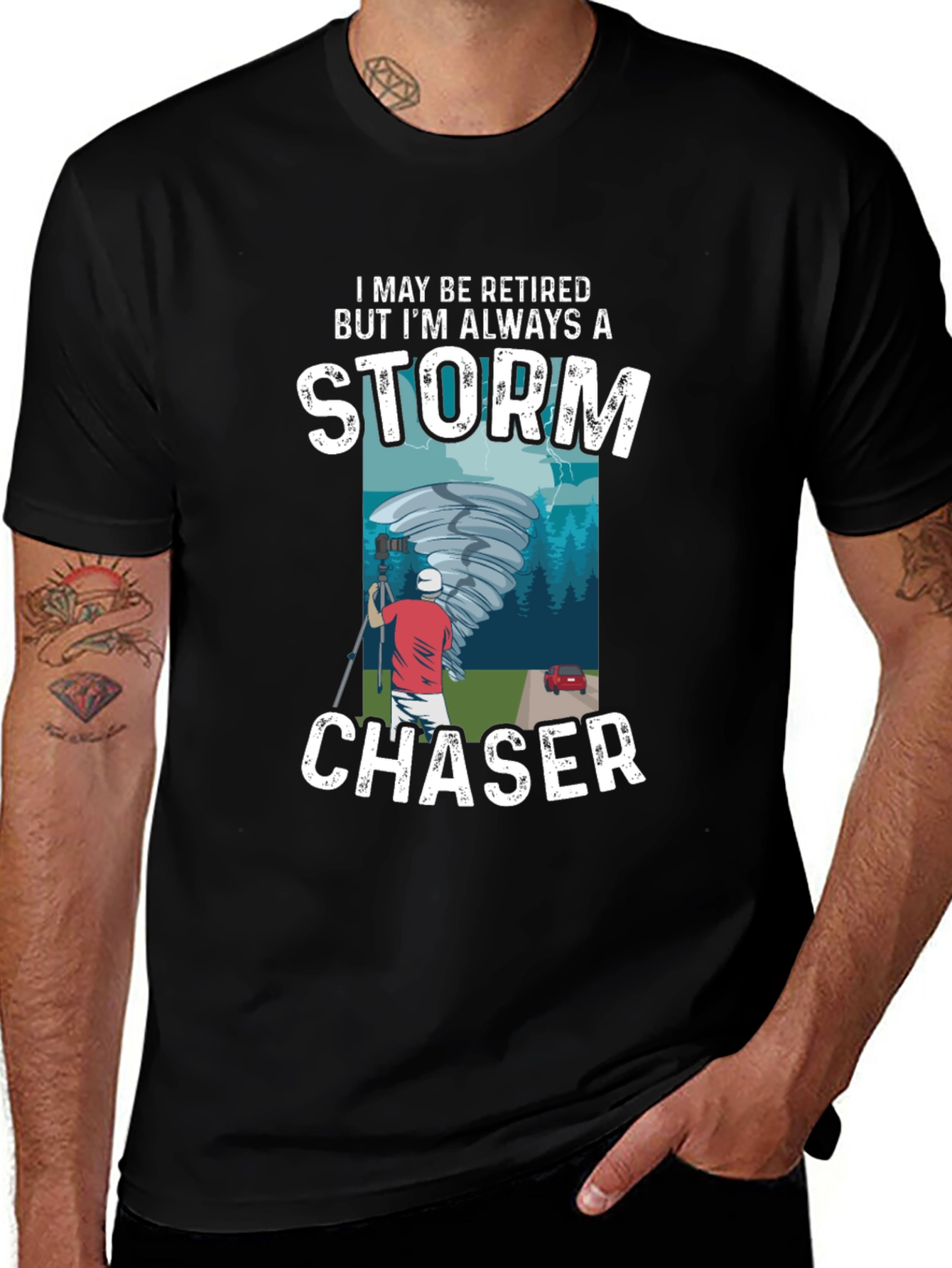 Storm Chaser T-Shirt - Retired Weather Enthusiast Tee