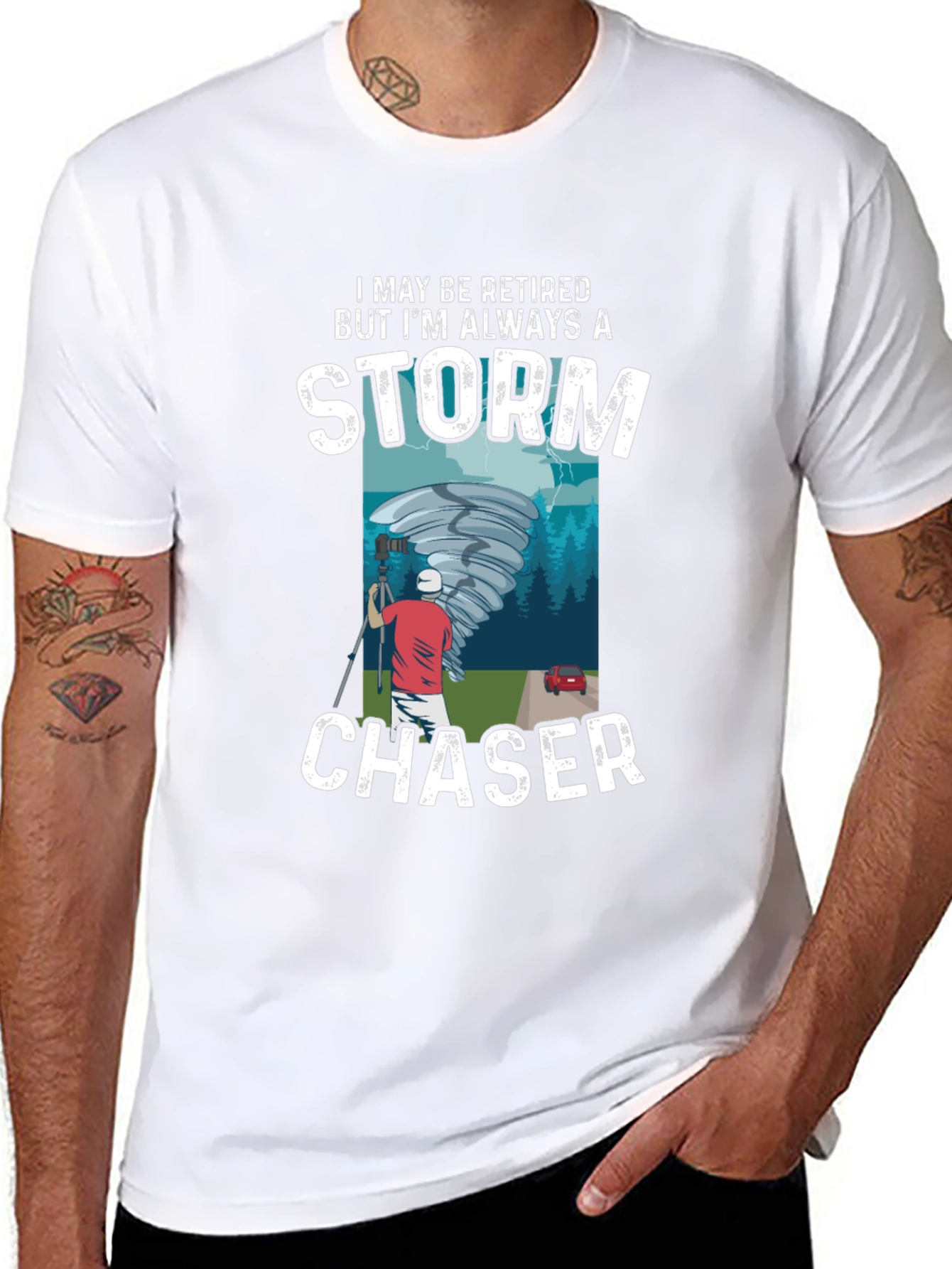 Storm Chaser T-Shirt - Retired Weather Enthusiast Tee