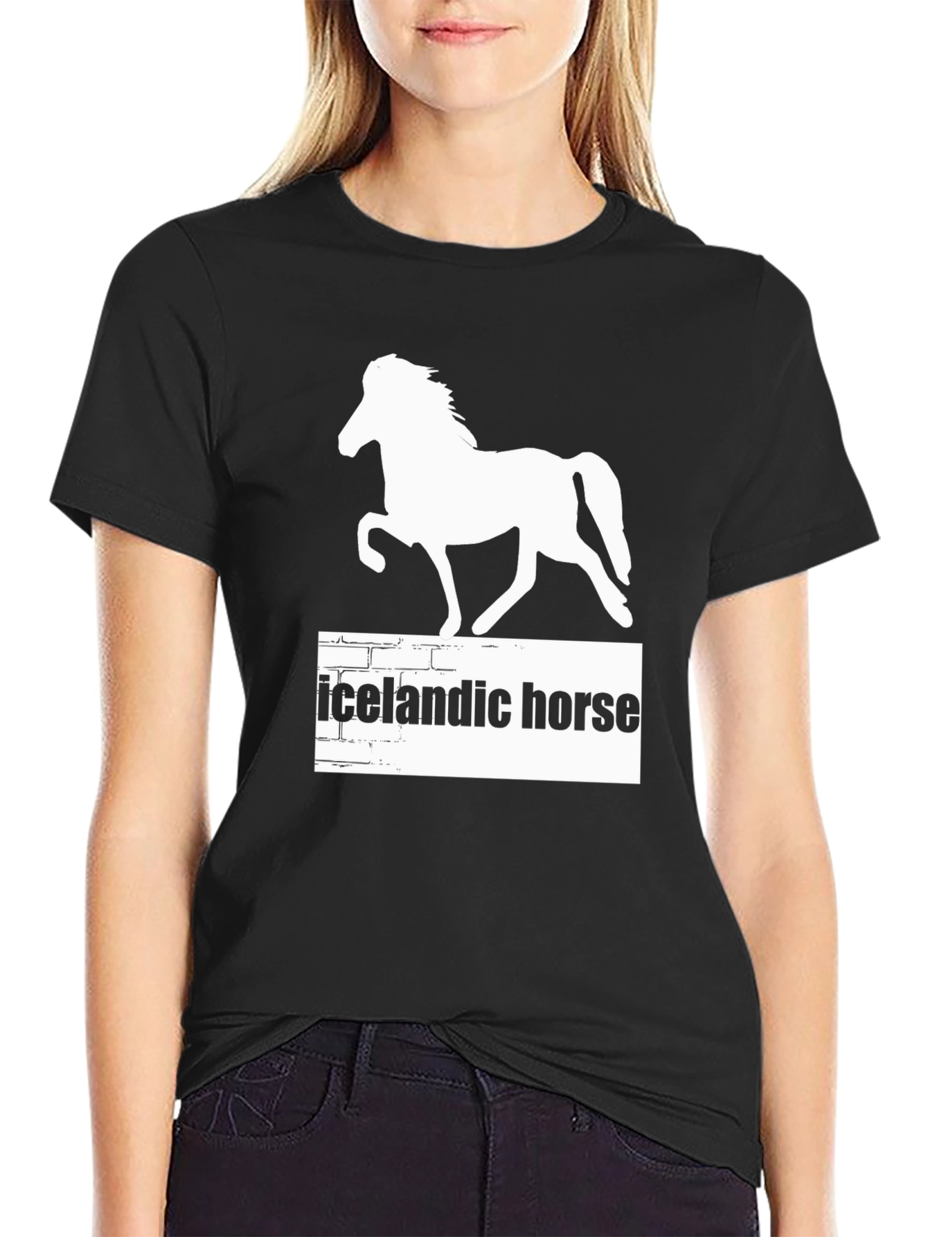 Icelandic Horse T-Shirt - Black Graphic Tee