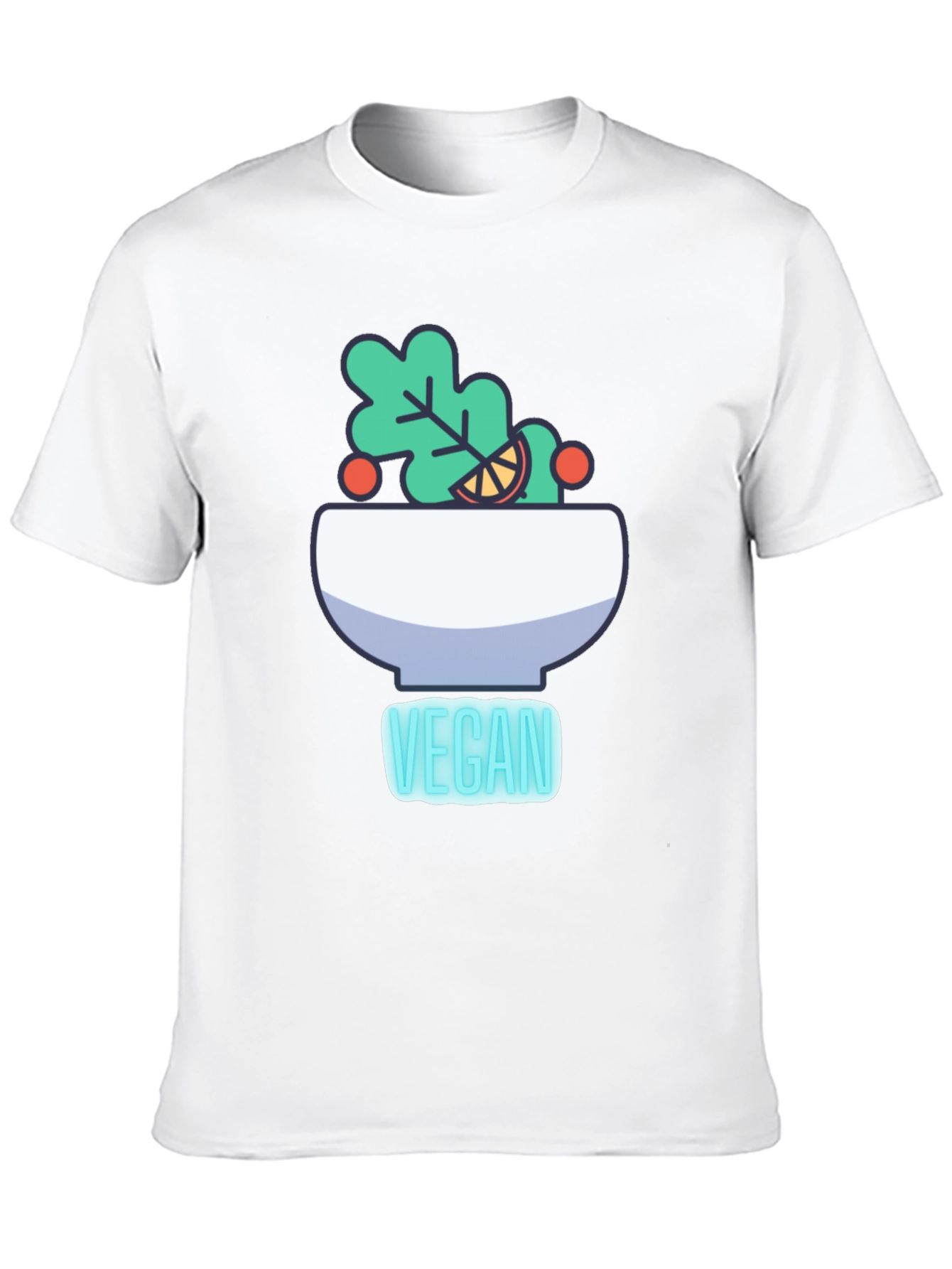 Vegan Salad Bowl Graphic Tee - Black