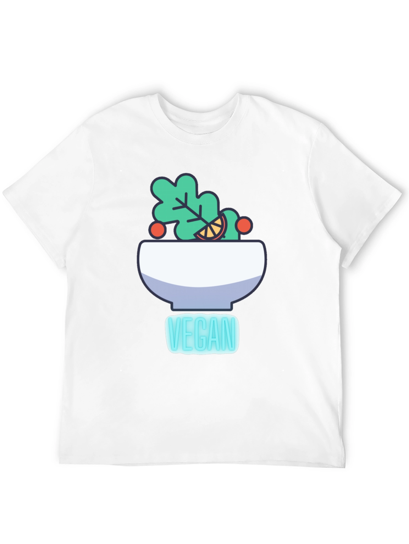 Vegan Salad Bowl Graphic Tee - Black