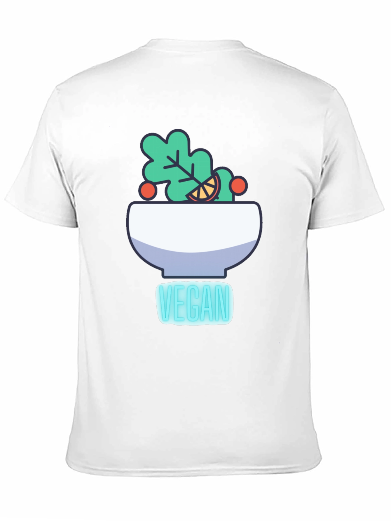Vegan Salad Bowl Graphic Tee - Black
