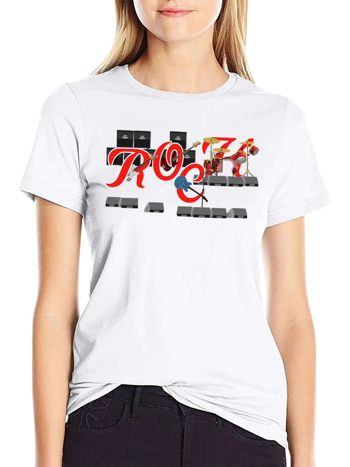 Rock Band T-Shirt - Black Crew Neck Tee