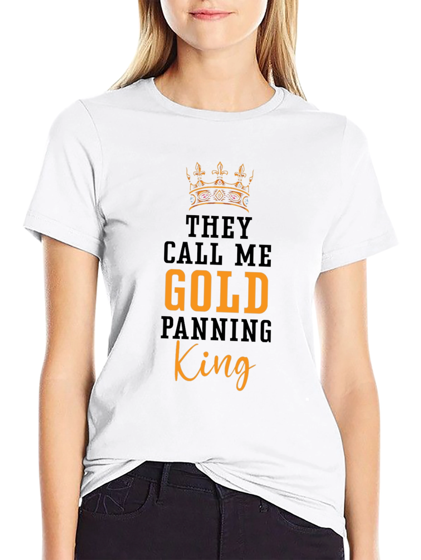 Gold Panning King Graphic Tee - Premium Cotton T-Shirt