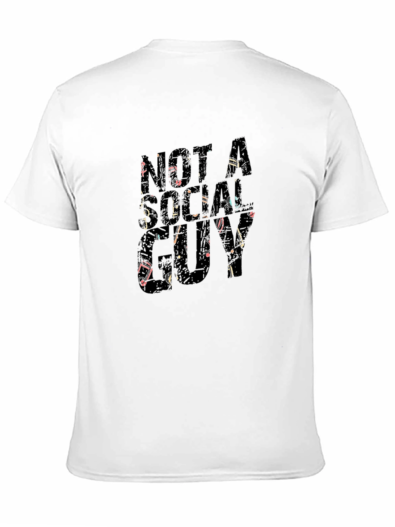 Not A Social Guy Graphic Tee - Black