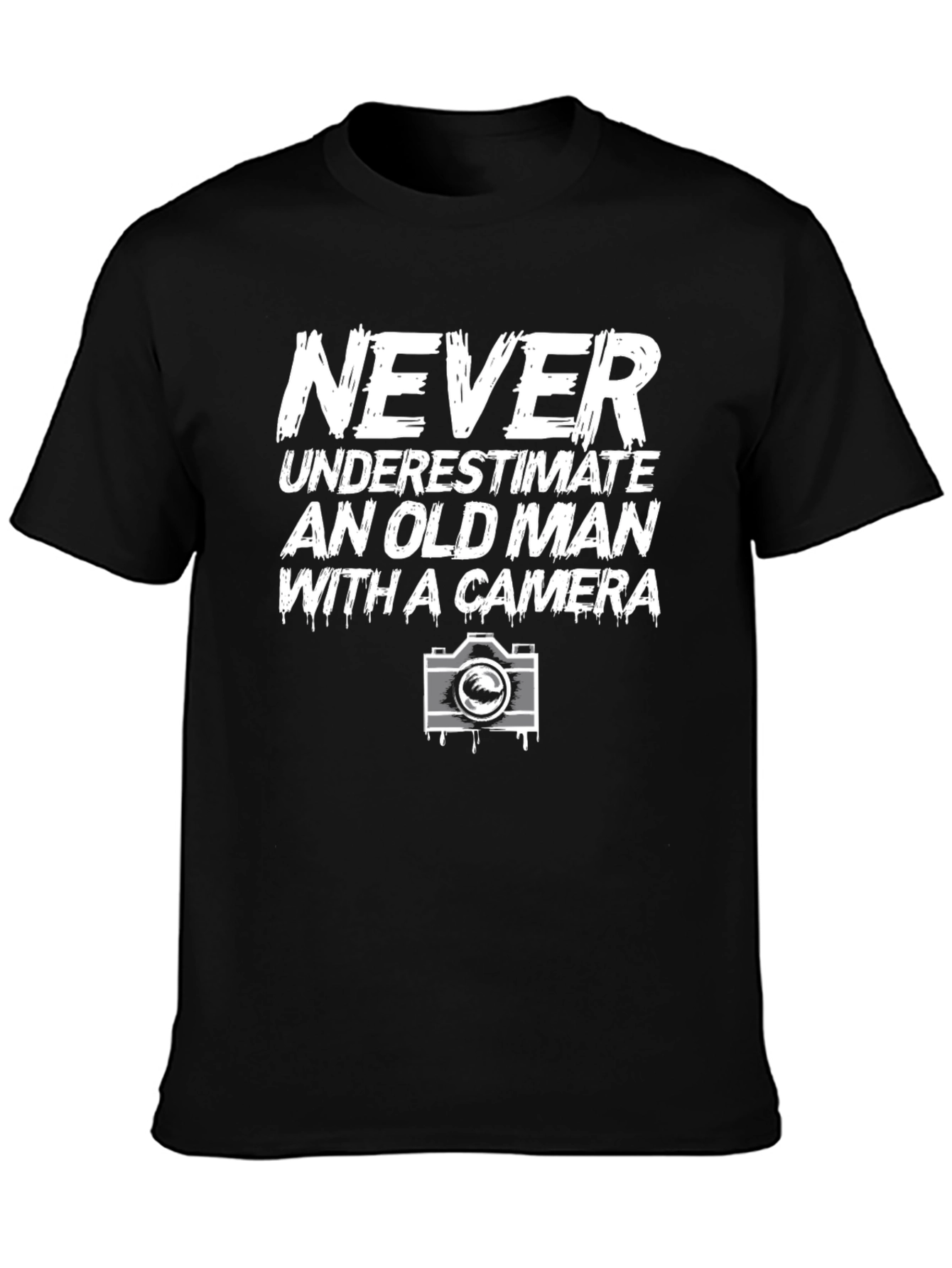 Never Underestimate Old Man With Camera T-Shirt