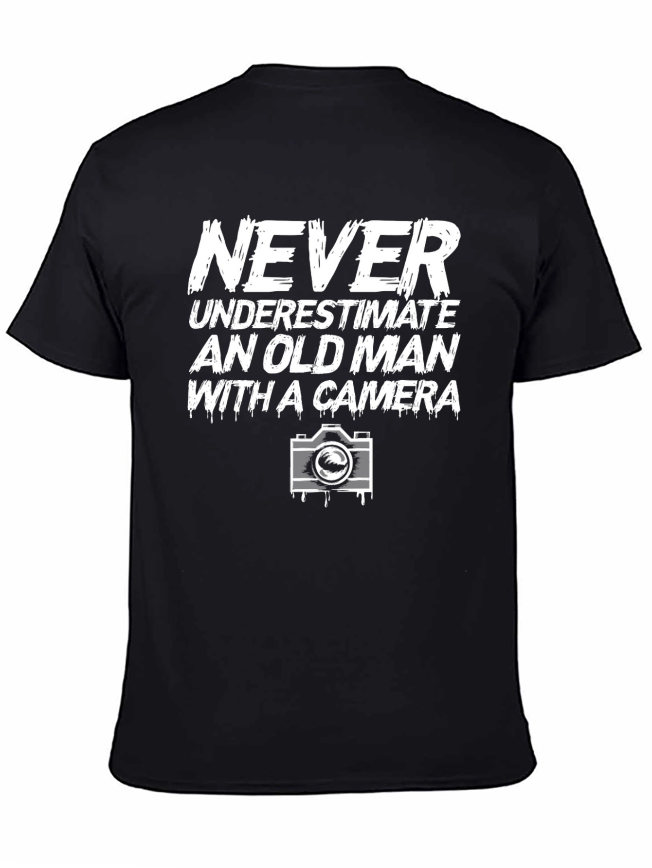 Never Underestimate Old Man With Camera T-Shirt