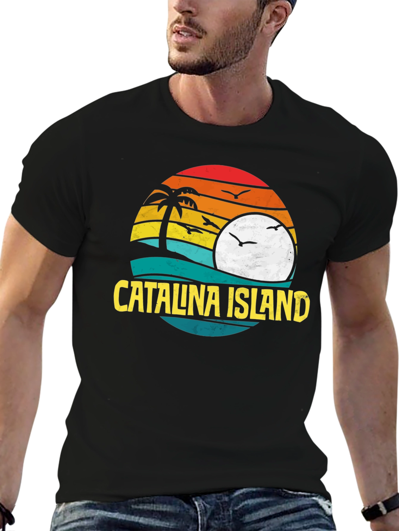 Catalina Island Sunset Graphic T-Shirt