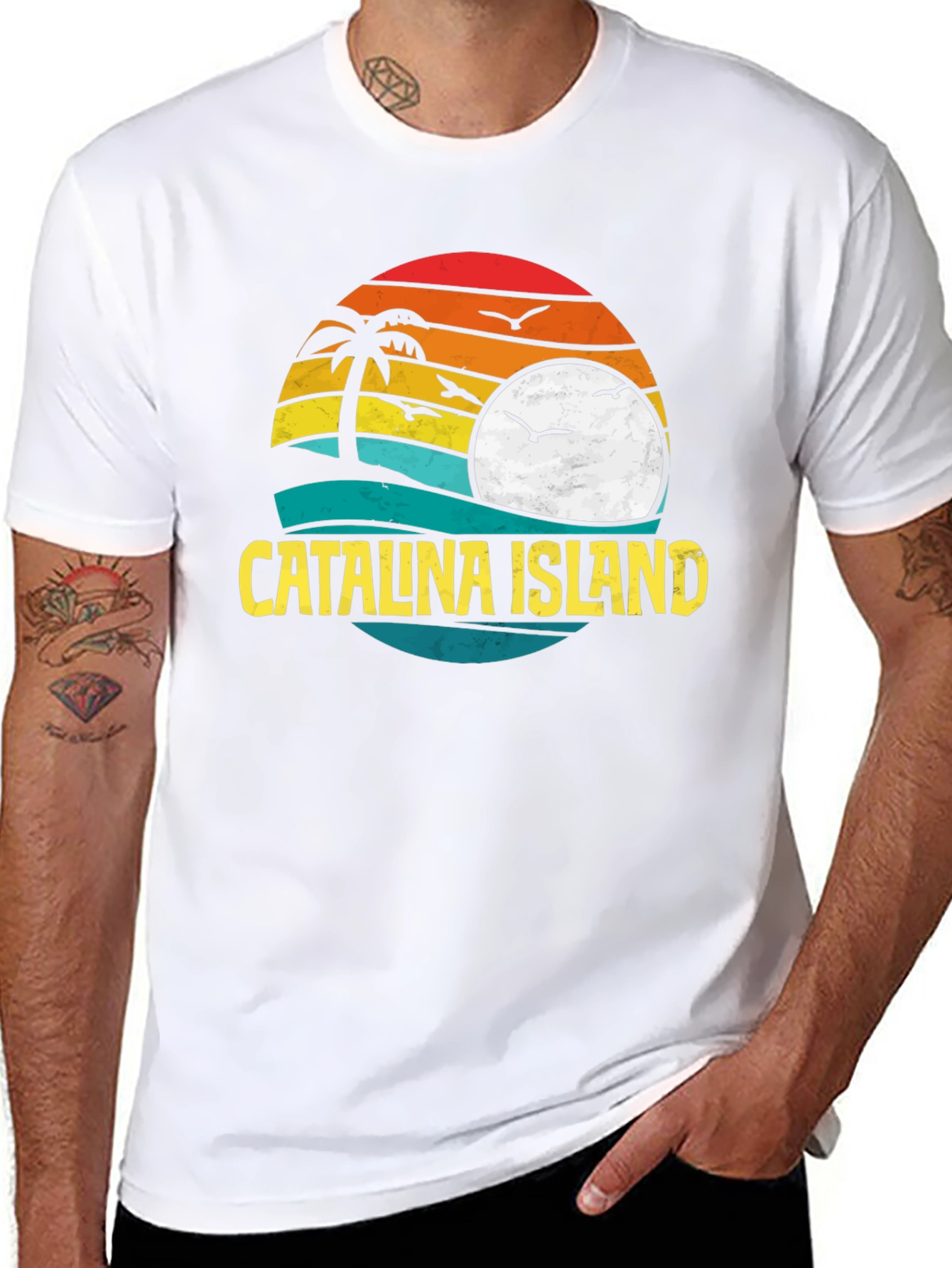Catalina Island Sunset Graphic T-Shirt