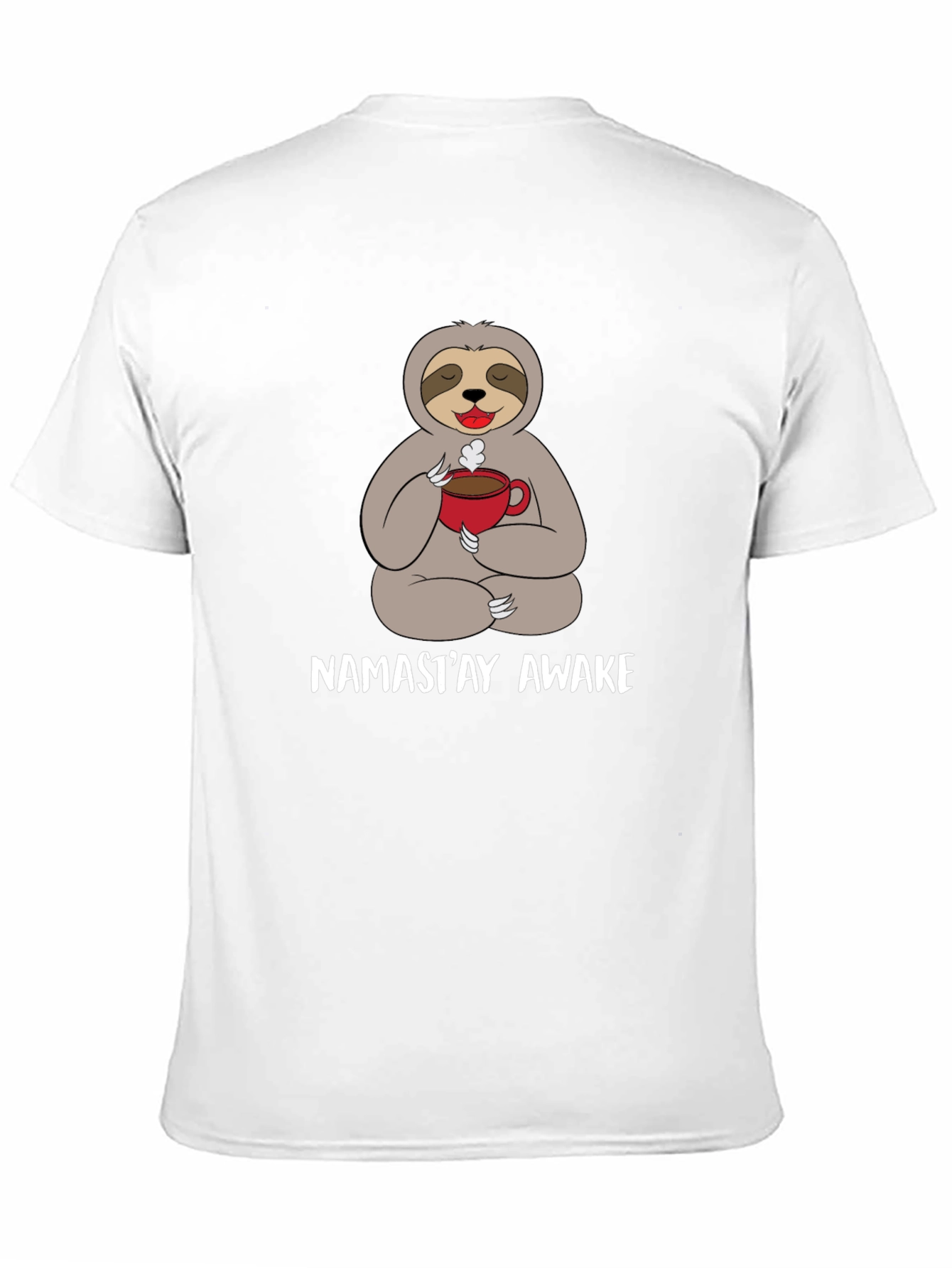 Namasteay Awake Sloth Coffee T-Shirt