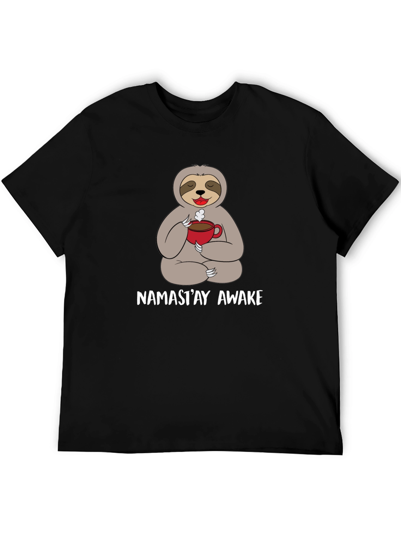 Namasteay Awake Sloth Coffee T-Shirt