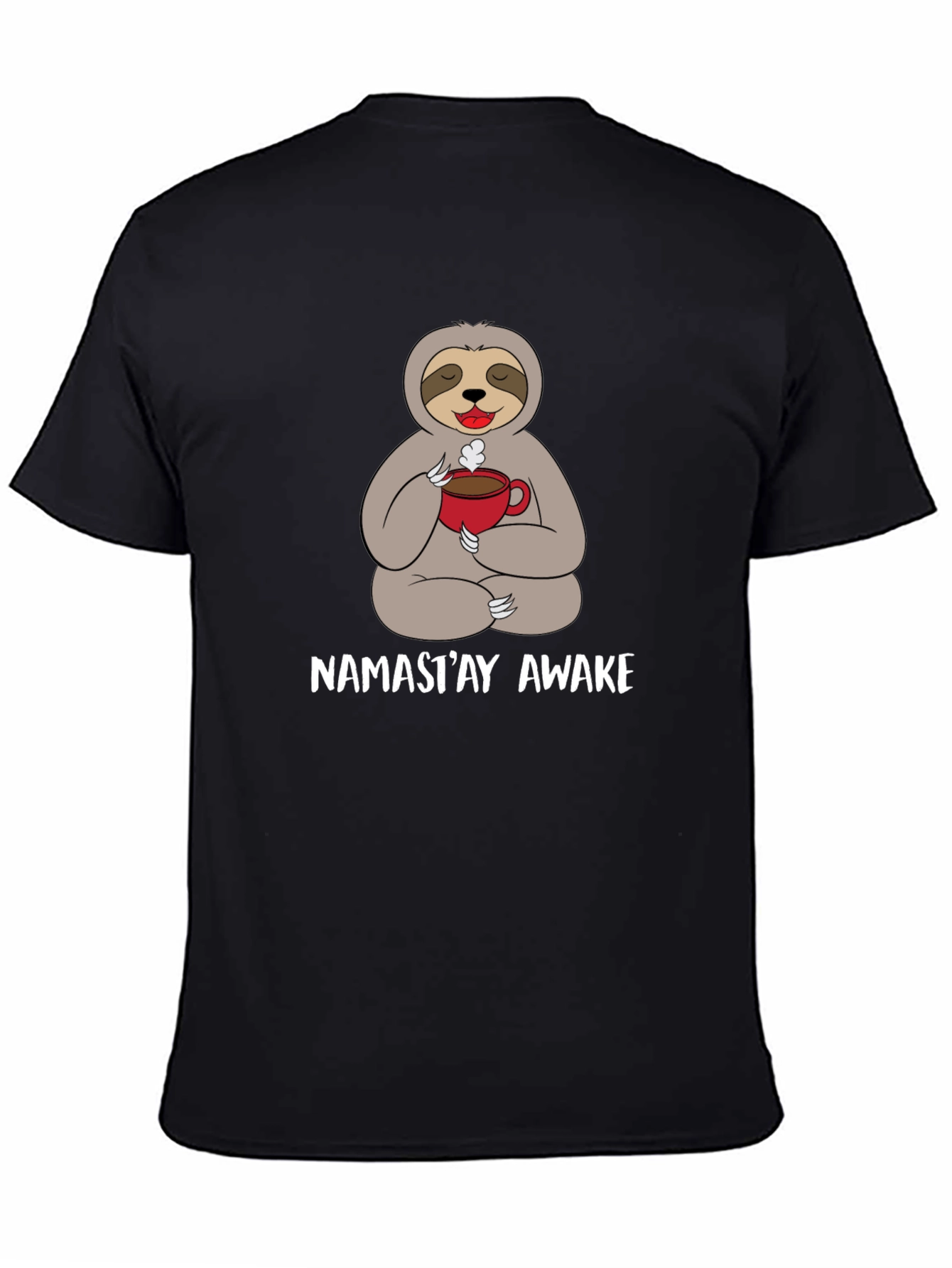Namasteay Awake Sloth Coffee T-Shirt