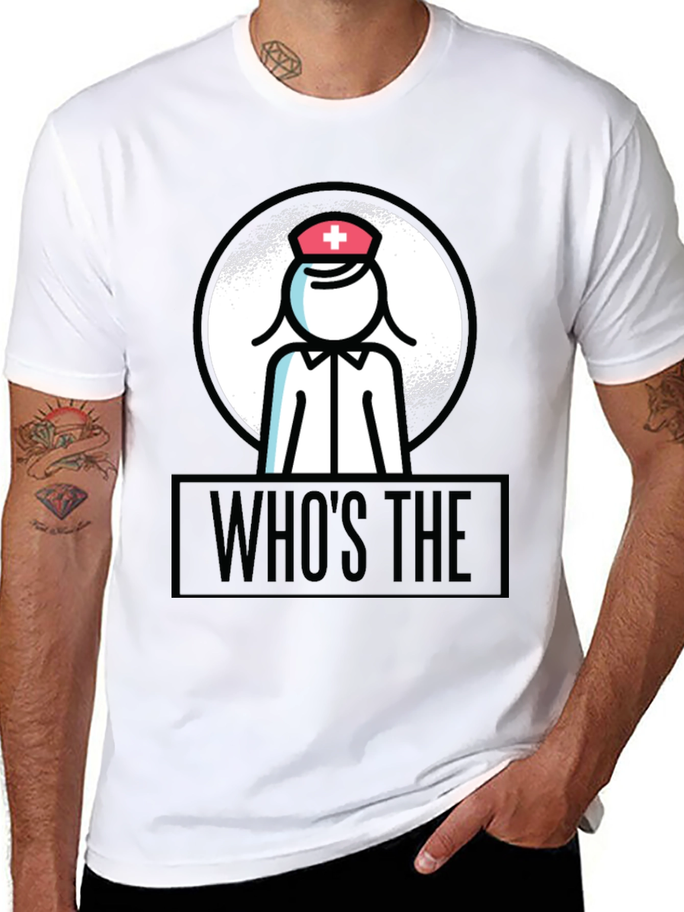 Whos The Nurse T-Shirt -  Fun Healthcare Apparel