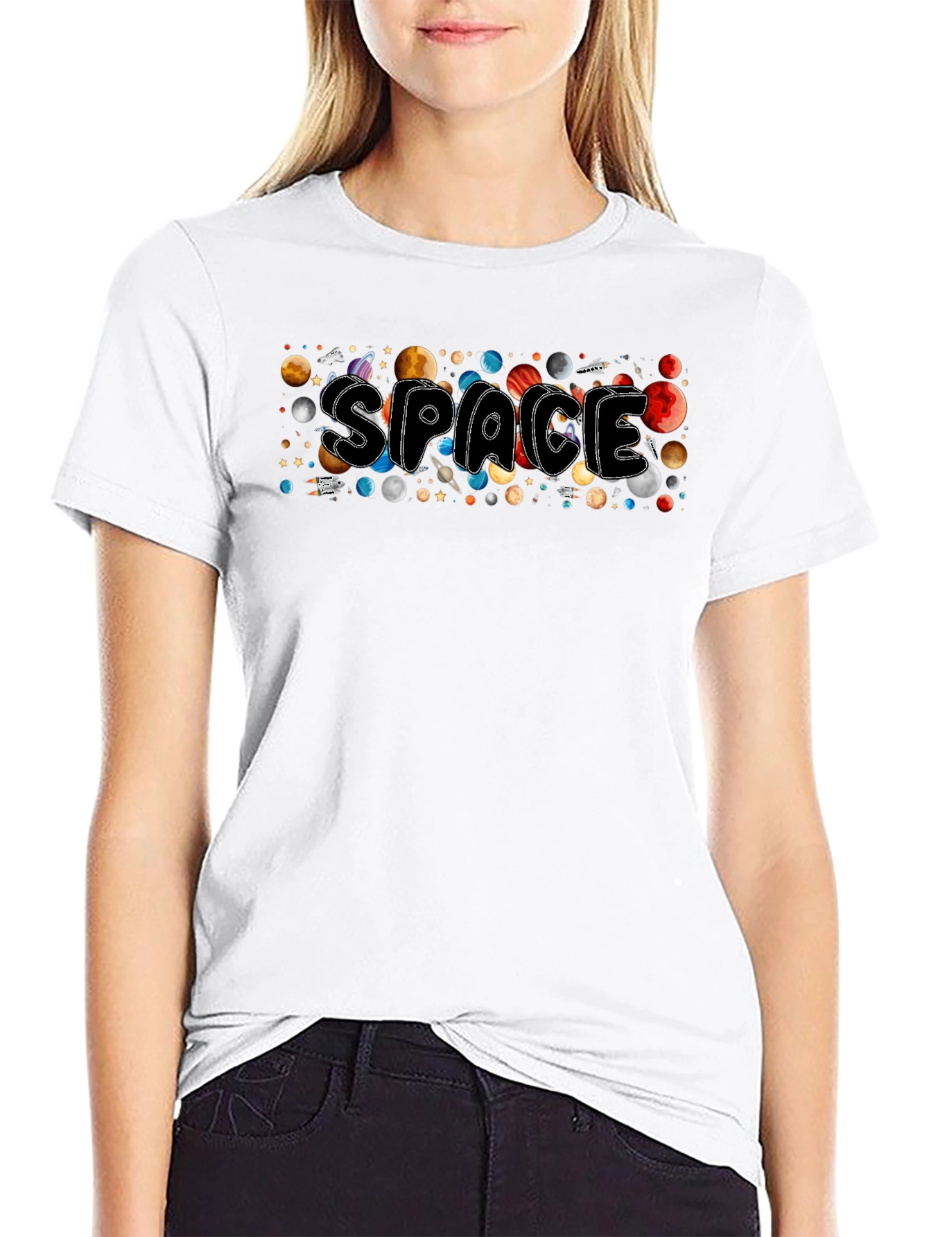 Space Planets Graphic T-Shirt