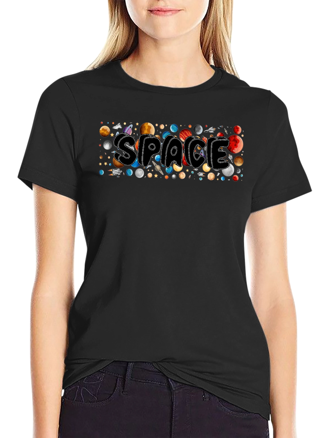 Space Planets Graphic T-Shirt