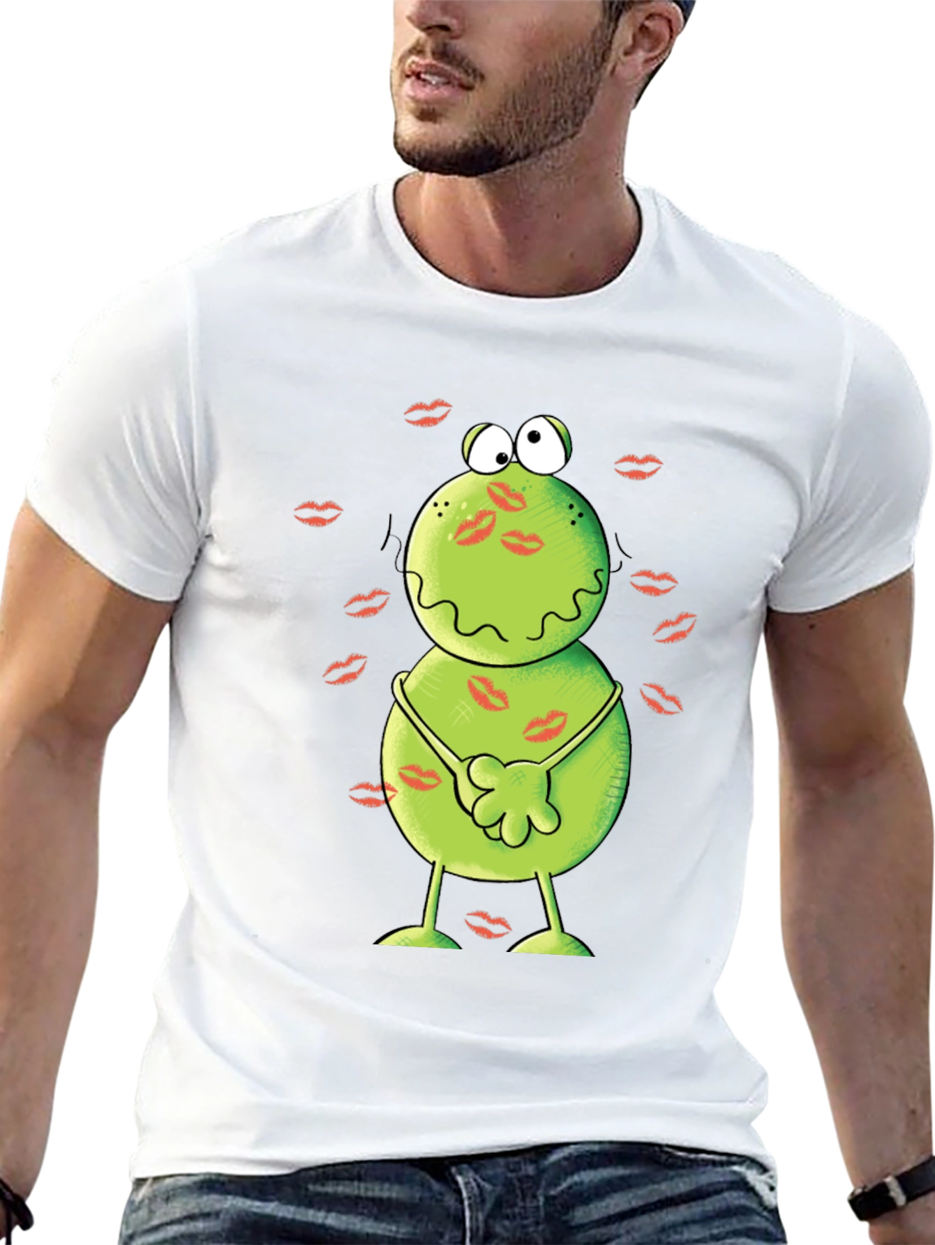 Kissed Frog Graphic Tee - Mens Black T-Shirt