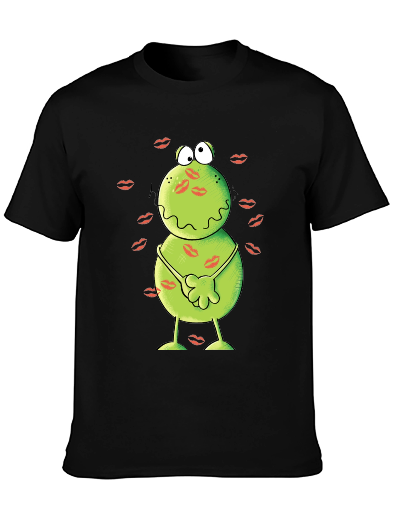 Kissed Frog Graphic Tee - Mens Black T-Shirt