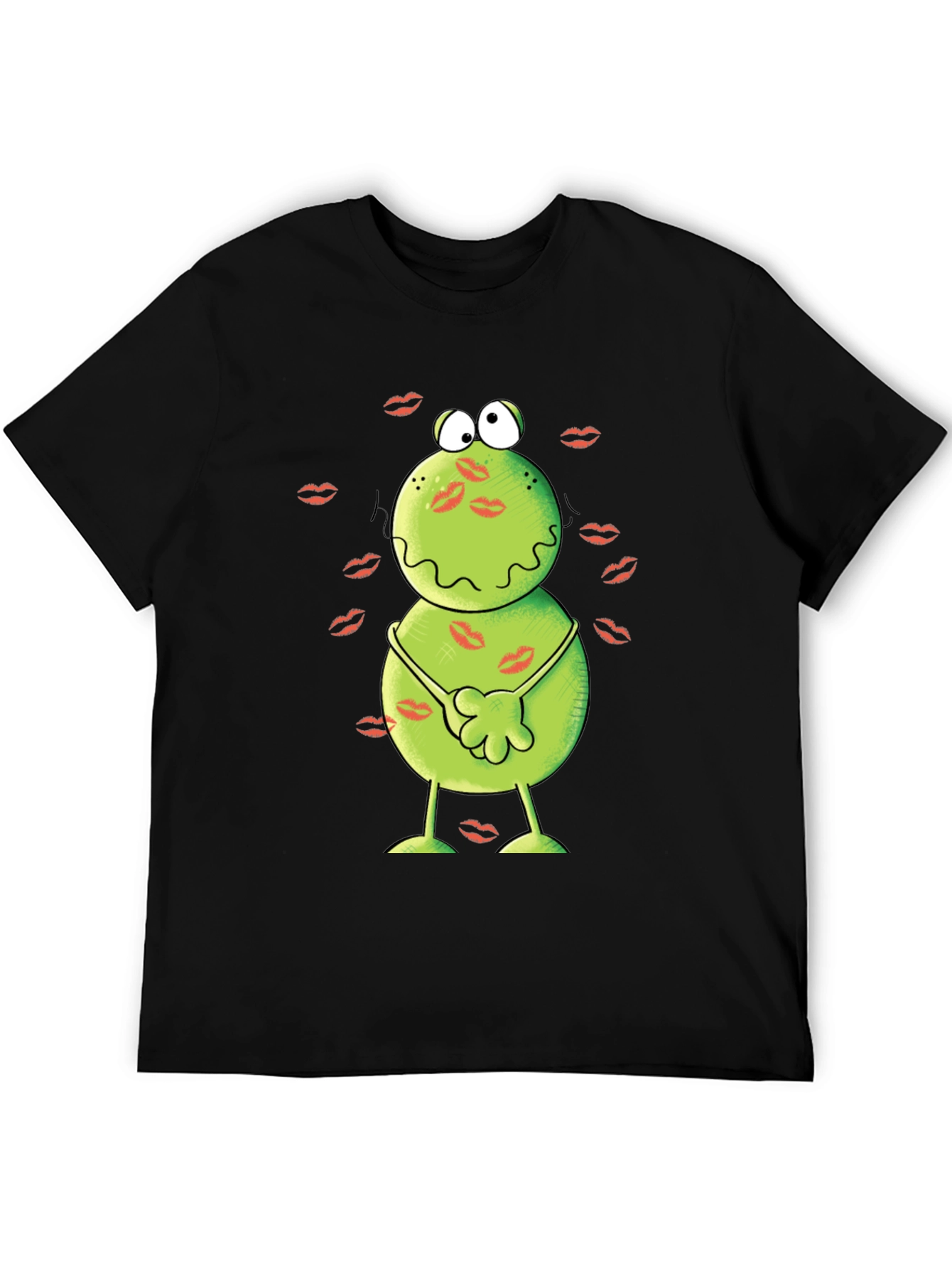 Kissed Frog Graphic Tee - Mens Black T-Shirt