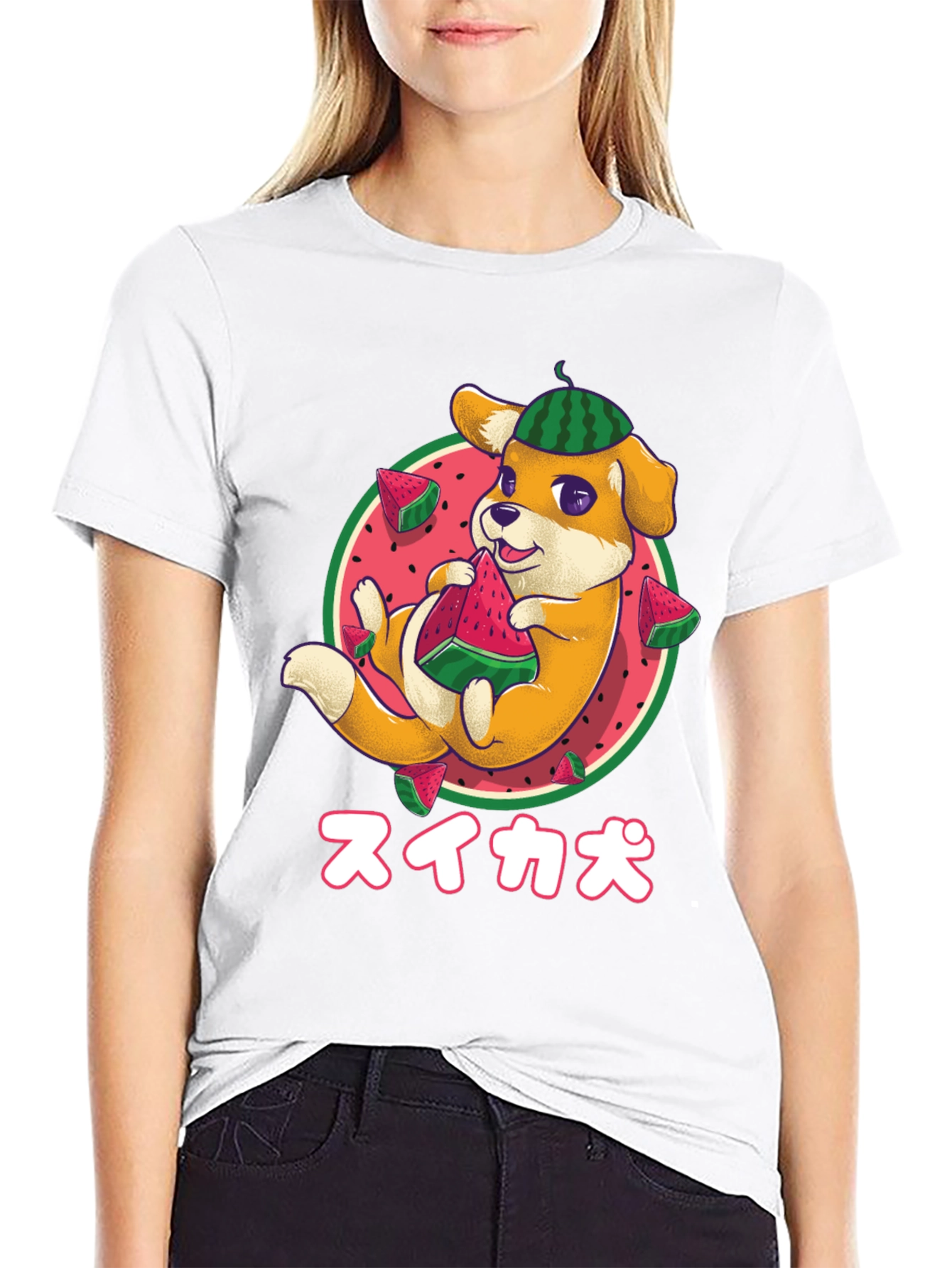 Watermelon Dog Graphic Tee