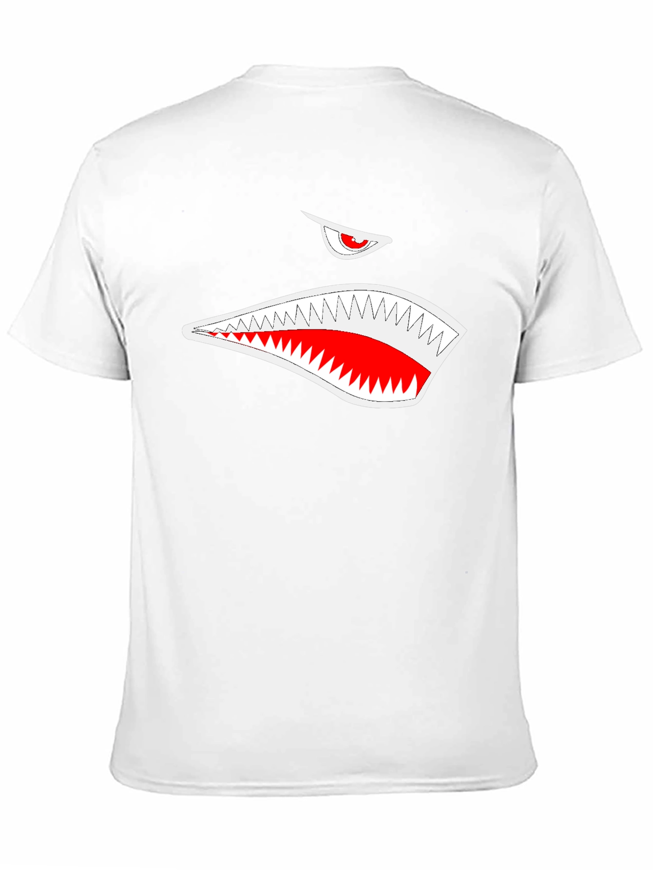 Black T-Shirt with Shark Mouth Graphic