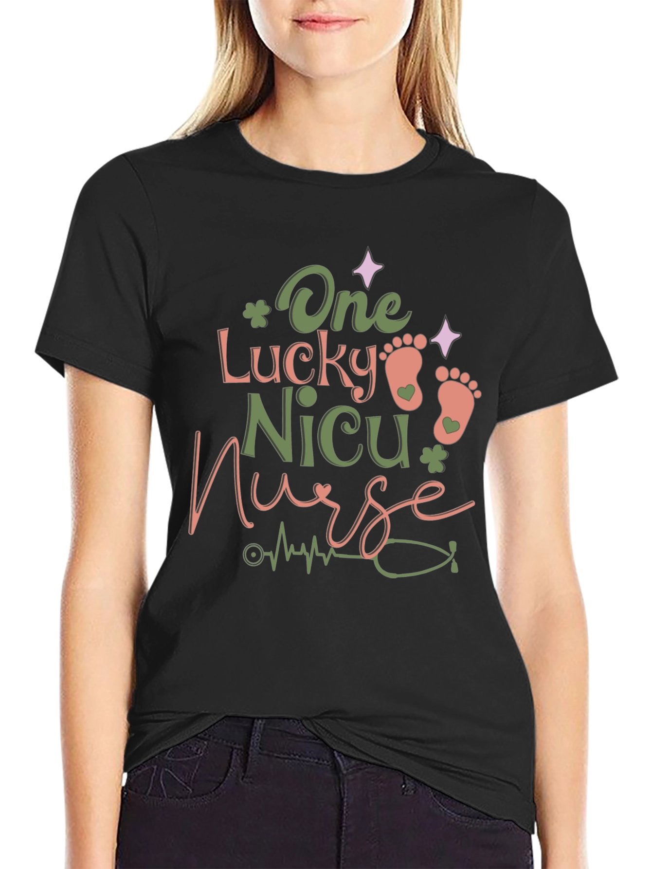 Lucky NICU Nurse Graphic Tee
