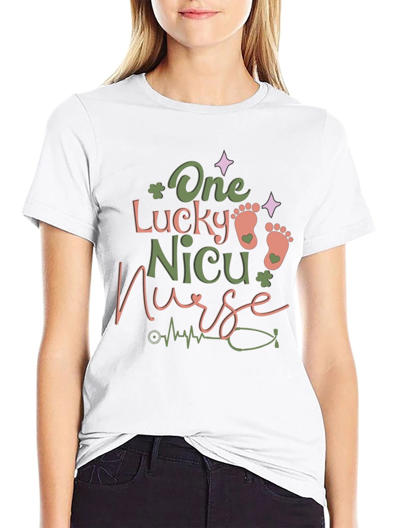 Lucky NICU Nurse Graphic Tee