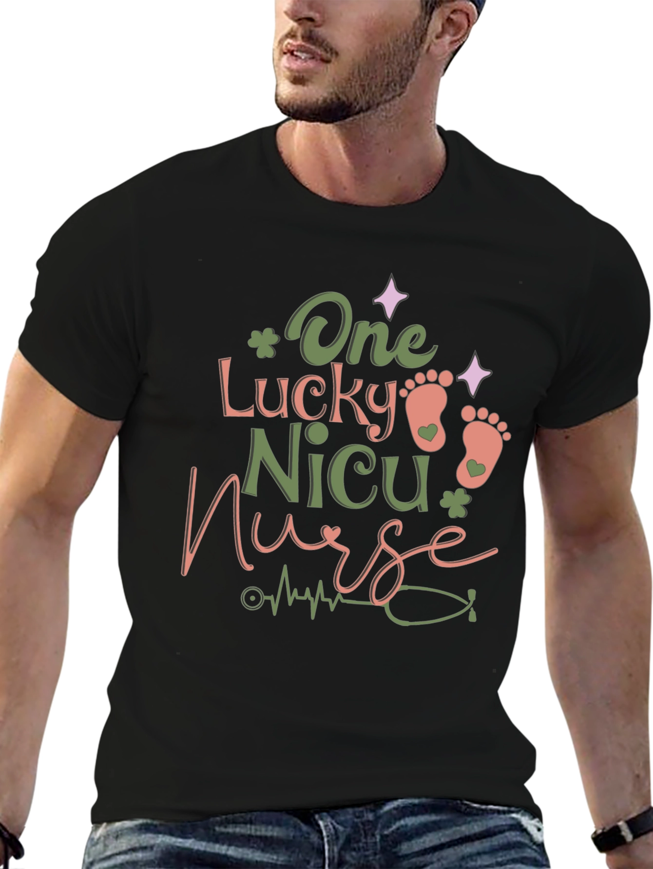 Lucky NICU Nurse Graphic Tee