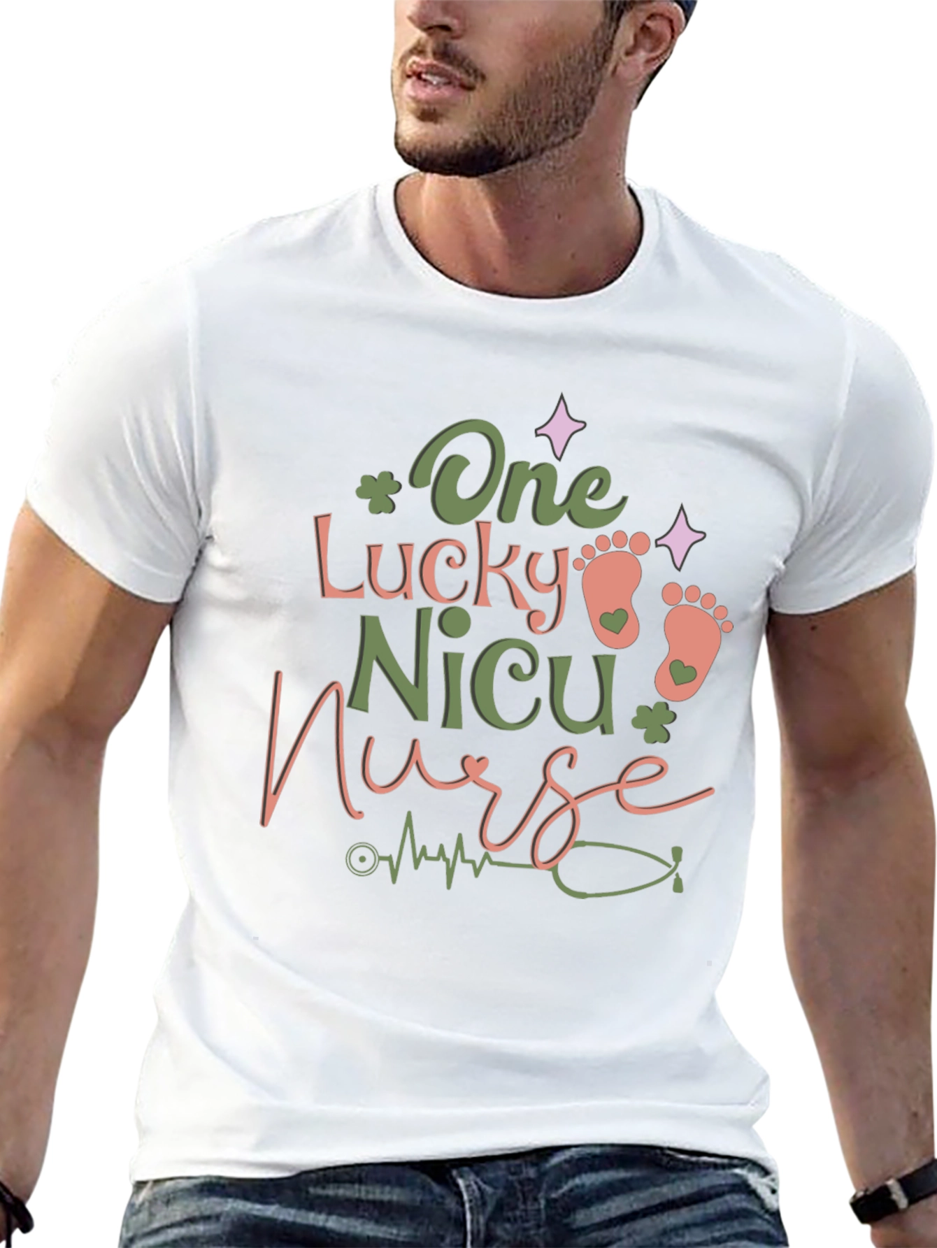 Lucky NICU Nurse Graphic Tee