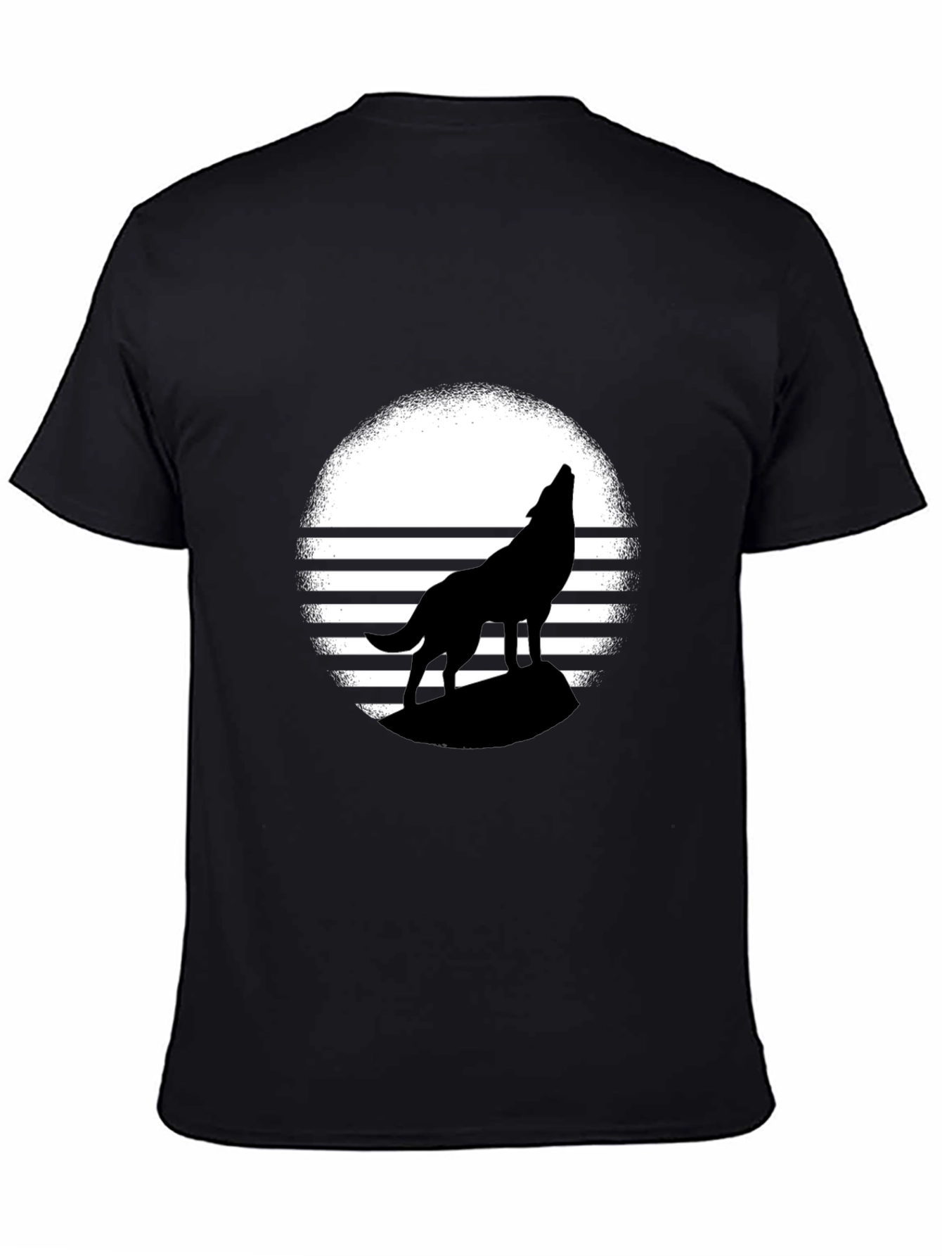 Wolf Silhouette Tee - Graphic Print T-Shirt