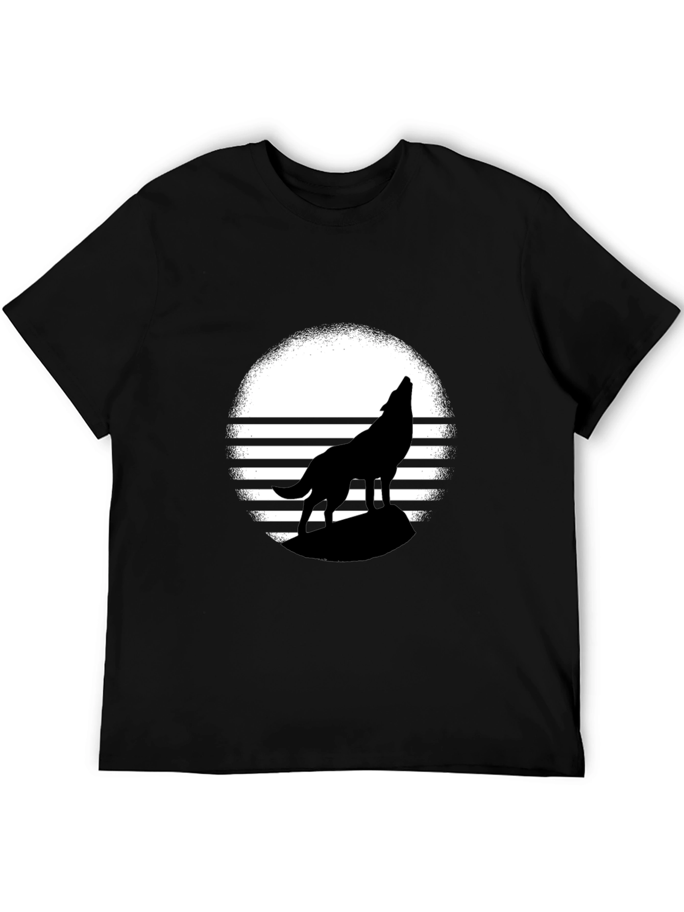 Wolf Silhouette Tee - Graphic Print T-Shirt