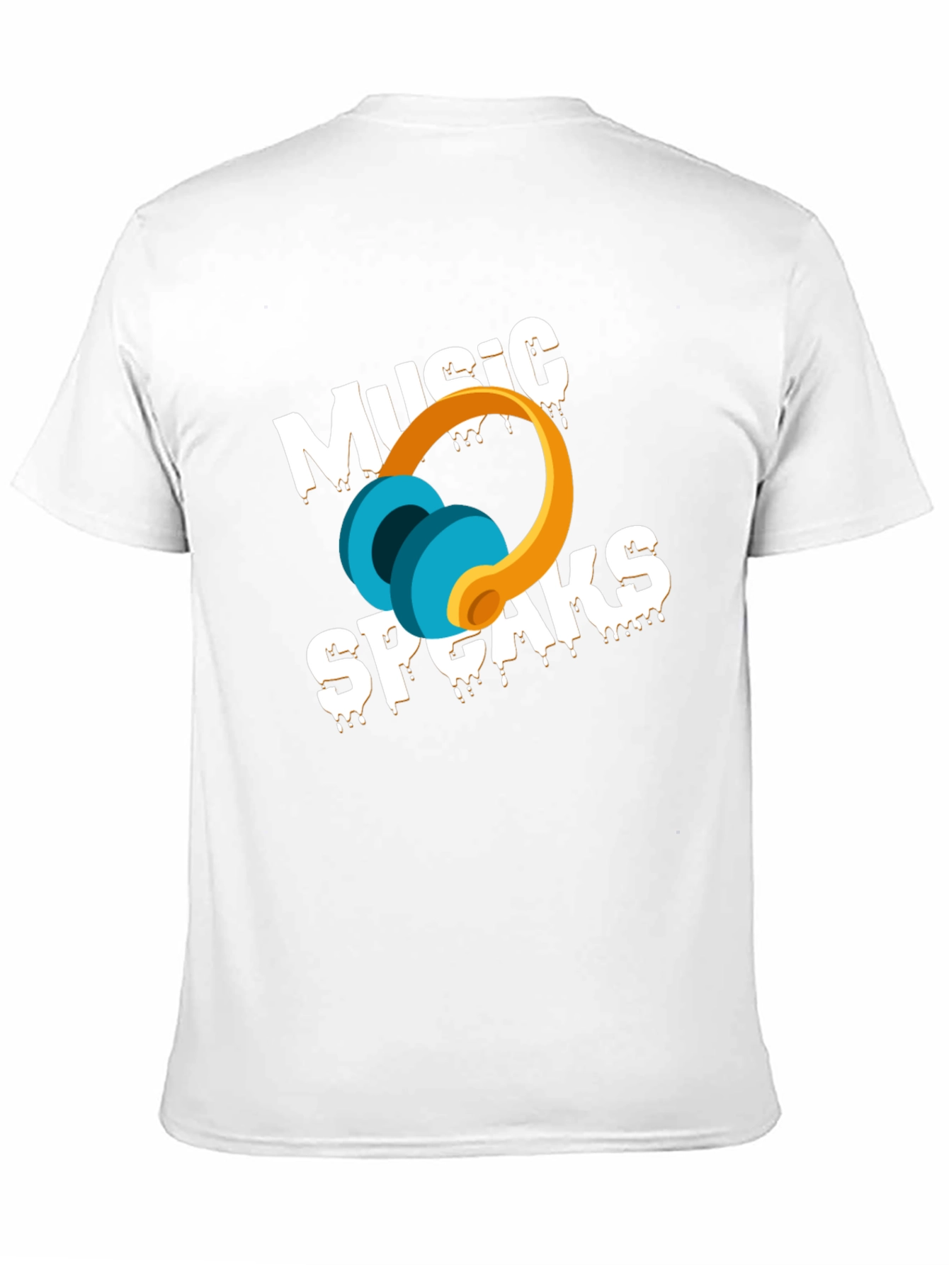 Music Speaks Graphic T-Shirt - Black Cotton Blend