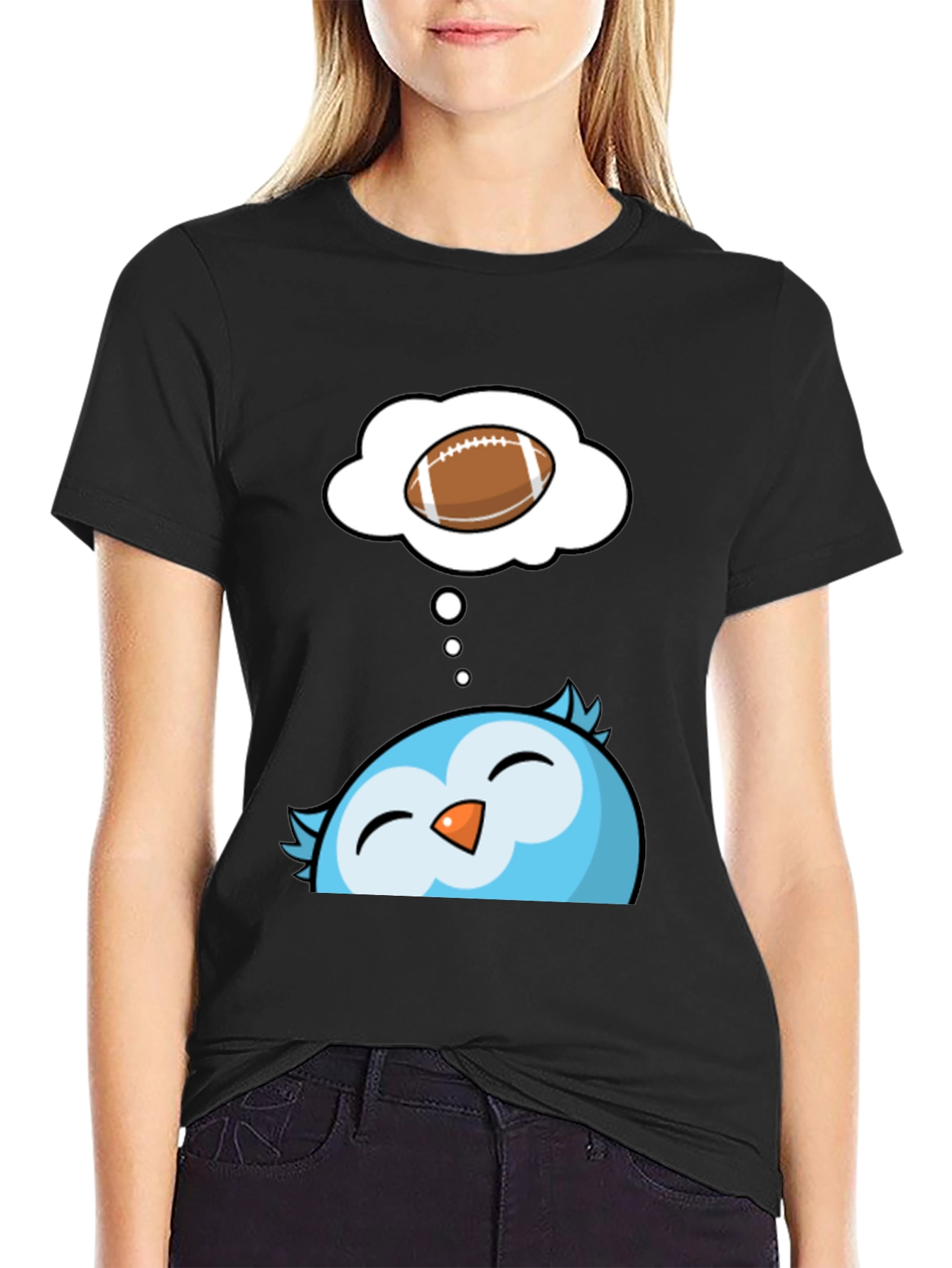 Owl Thinking About Football Graphic Tee