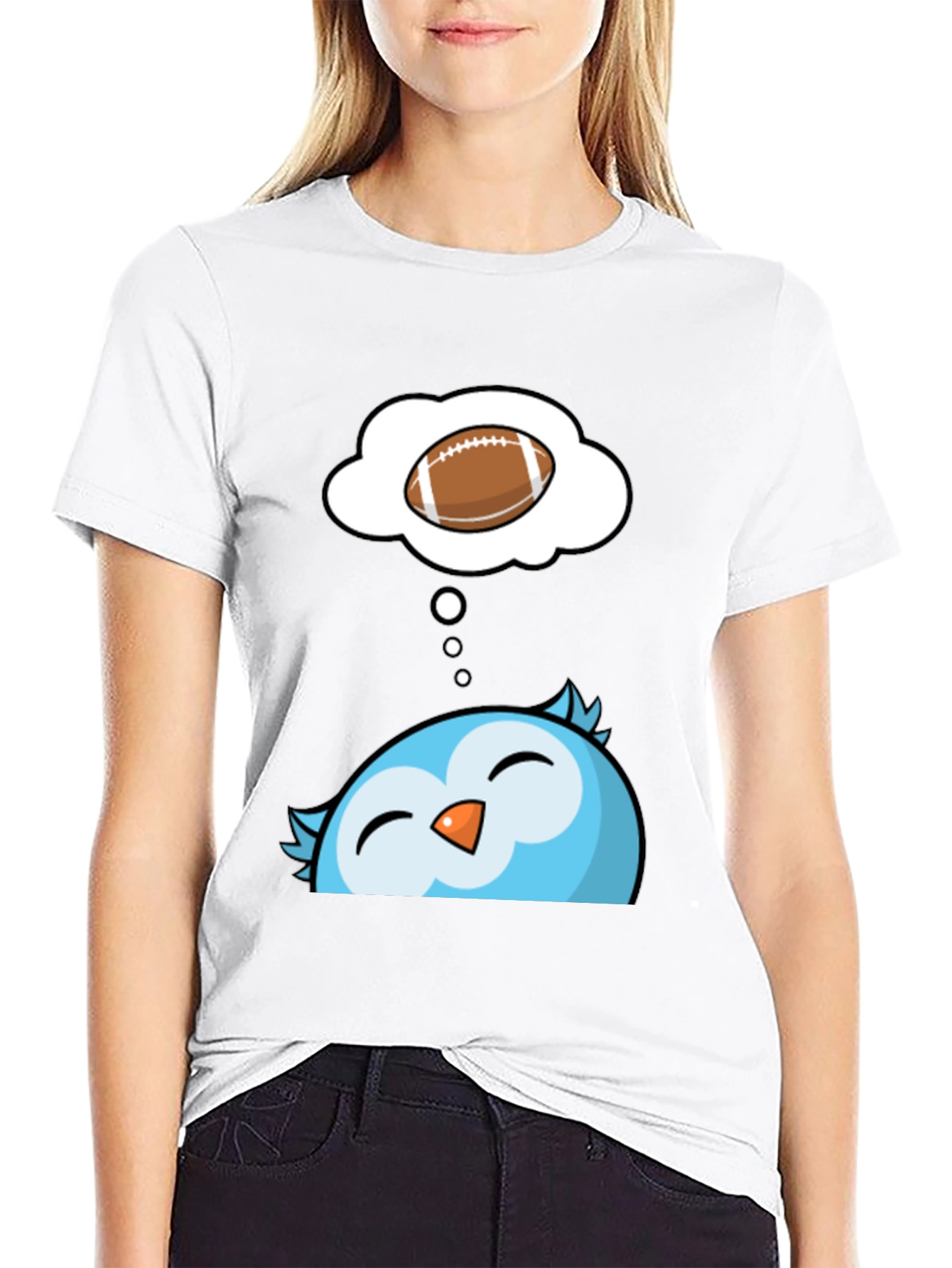 Owl Thinking About Football Graphic Tee