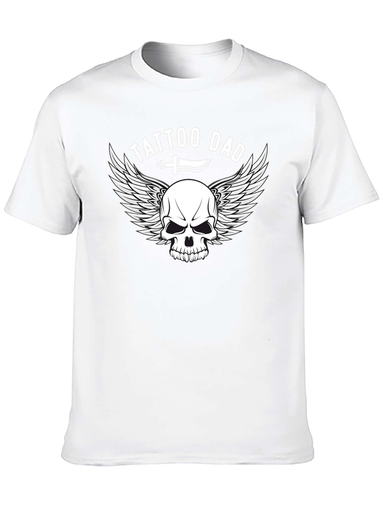 Tattoo Dad Graphic Tee - Skull and Wings