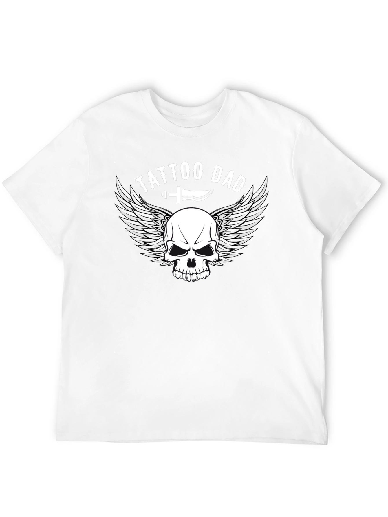Tattoo Dad Graphic Tee - Skull and Wings