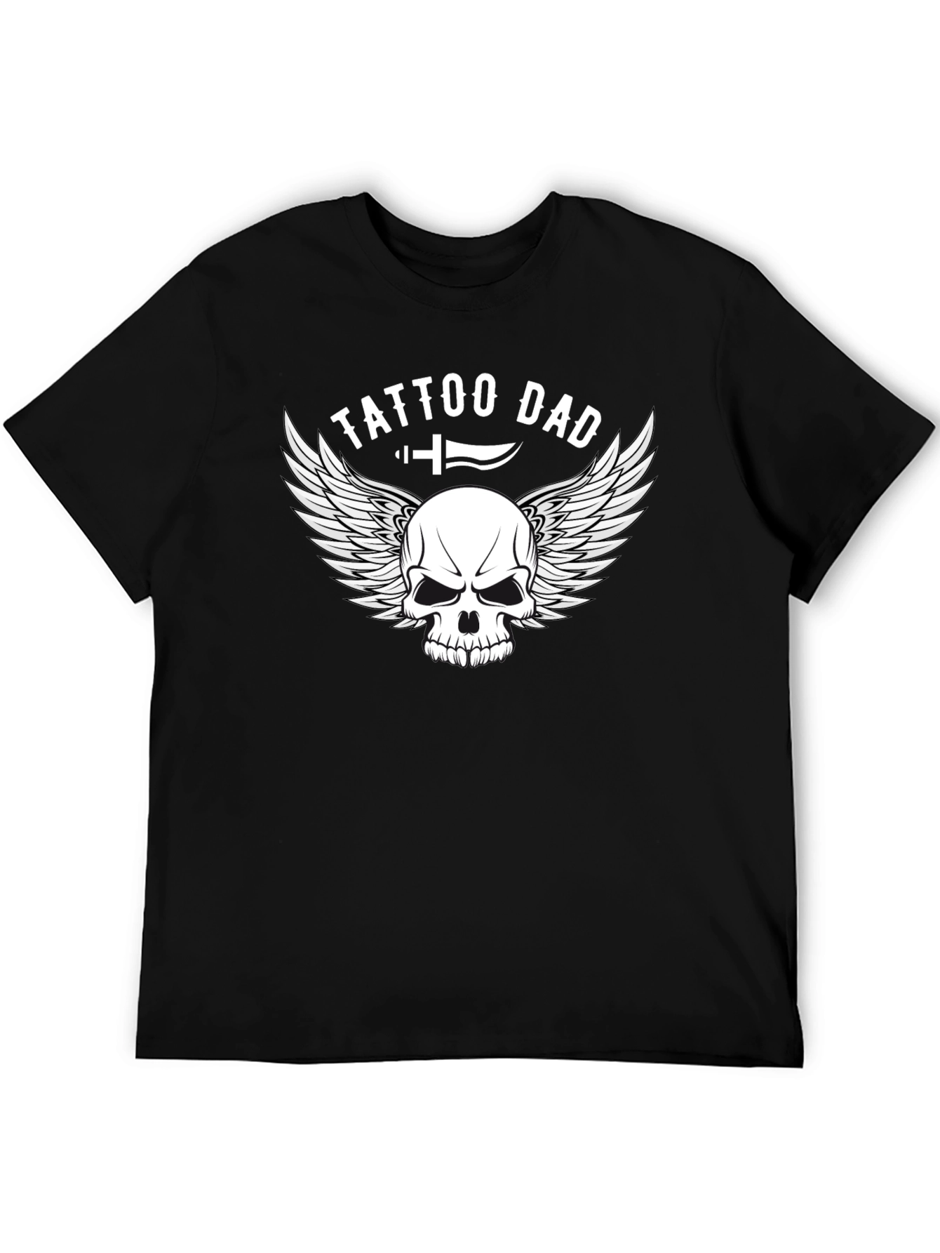 Tattoo Dad Graphic Tee - Skull and Wings
