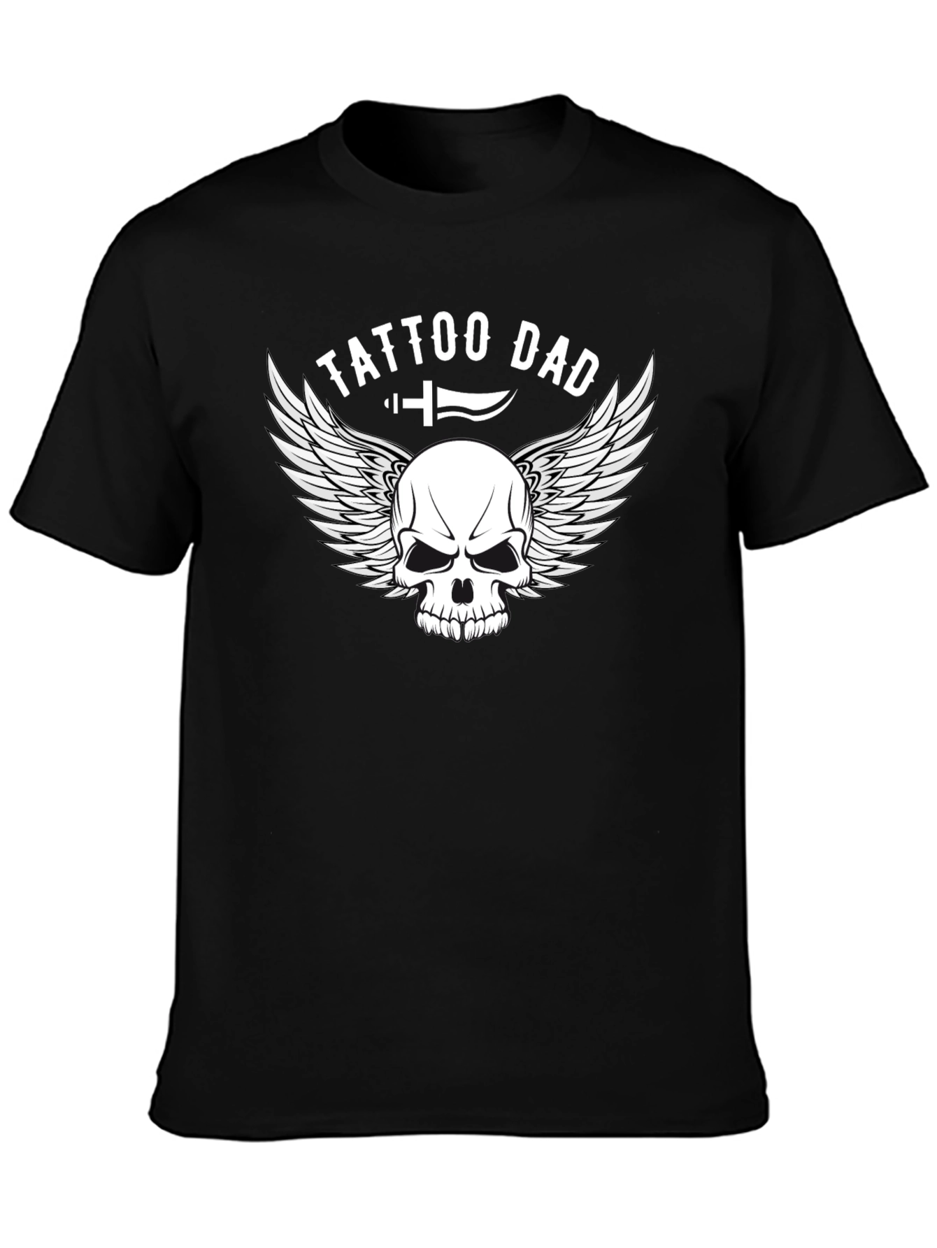 Tattoo Dad Graphic Tee - Skull and Wings