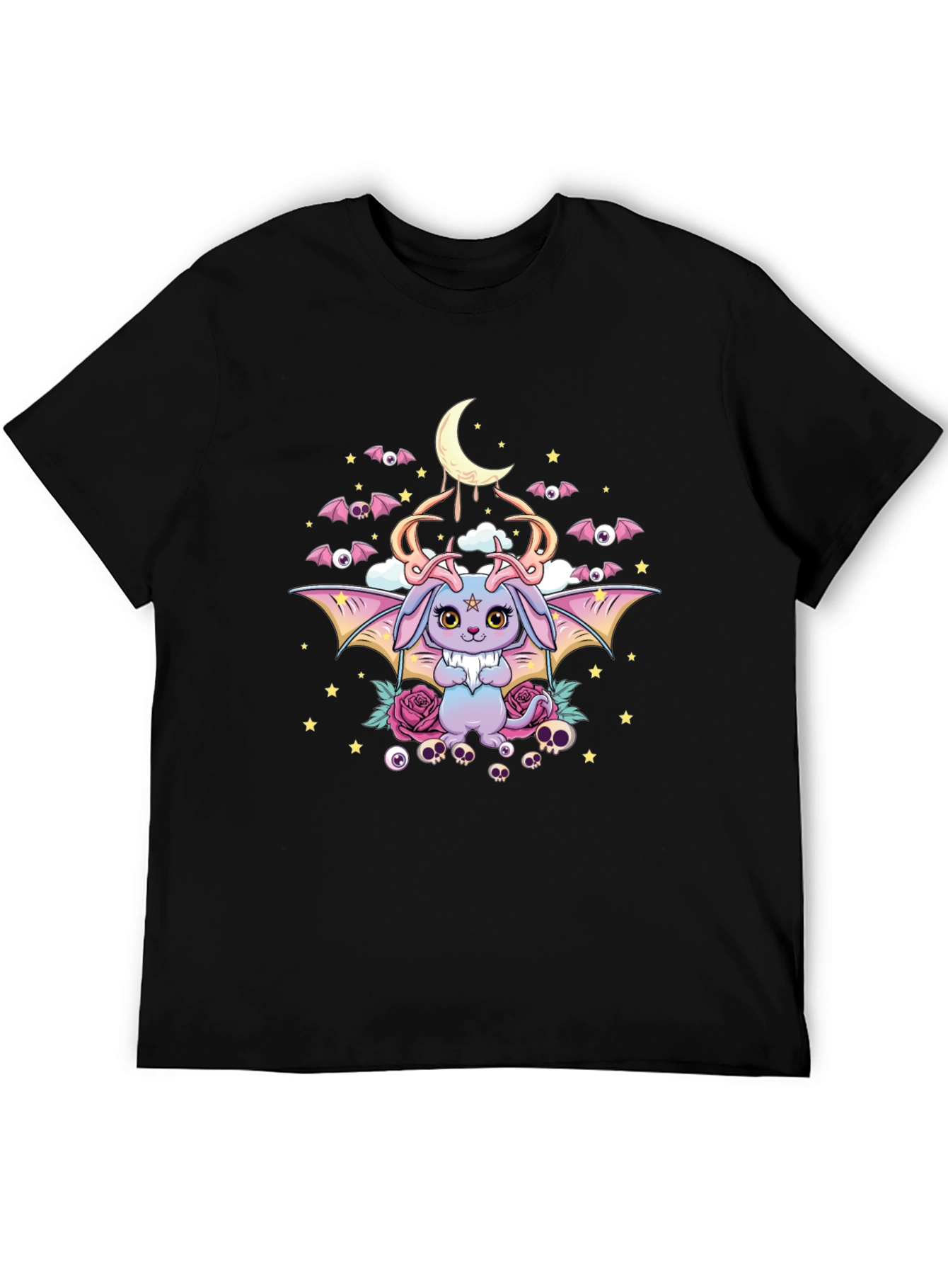 Pastel Goth Bunny Bat Graphic Tee