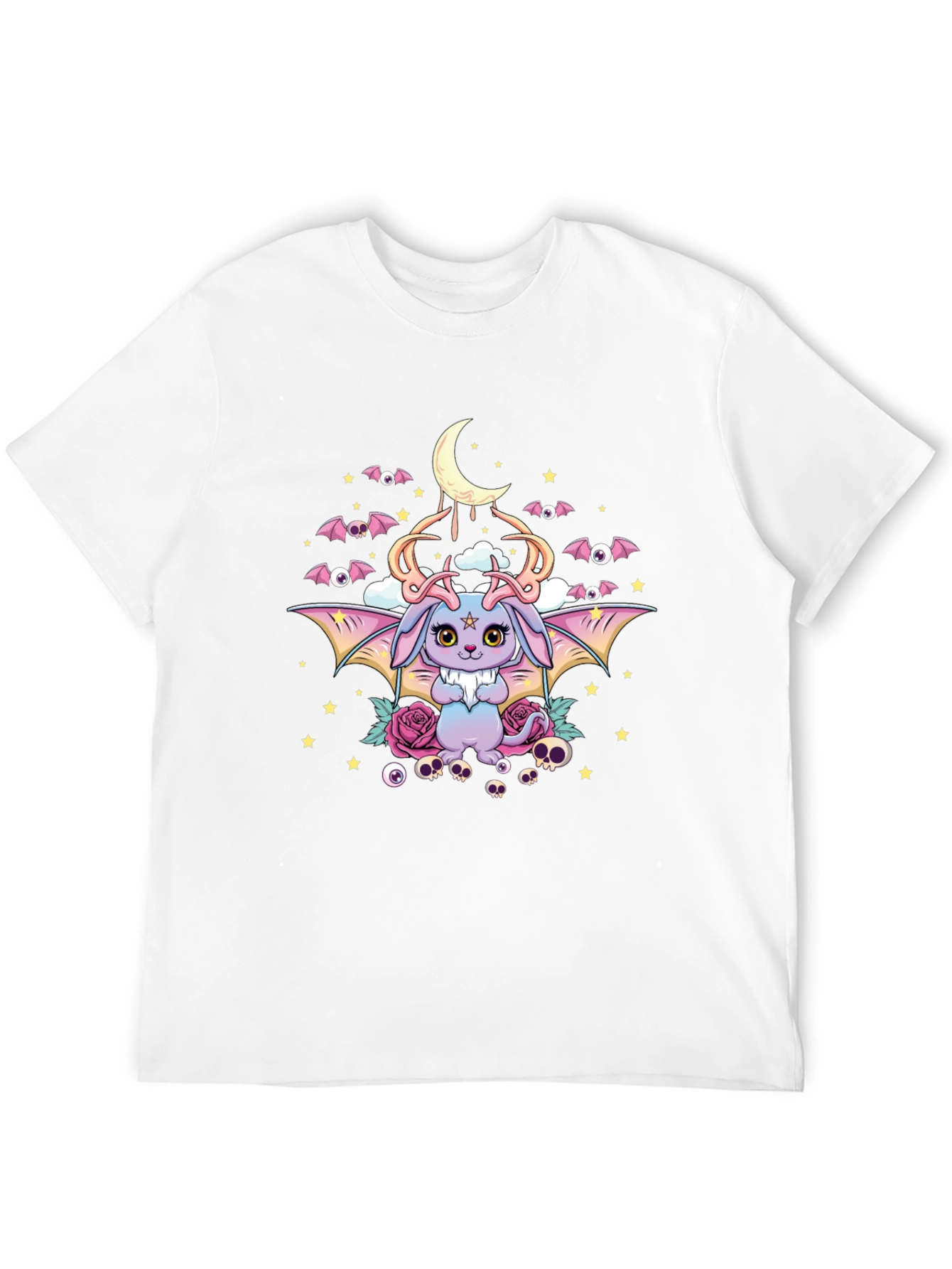 Pastel Goth Bunny Bat Graphic Tee