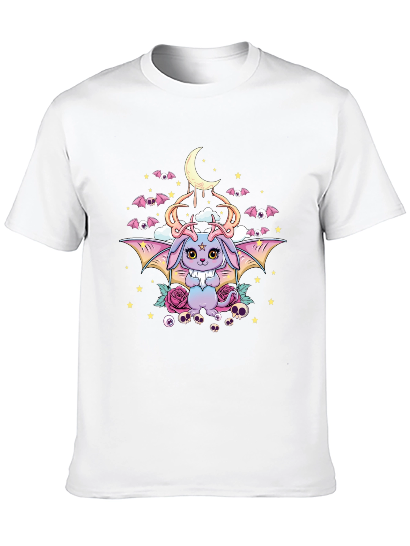 Pastel Goth Bunny Bat Graphic Tee