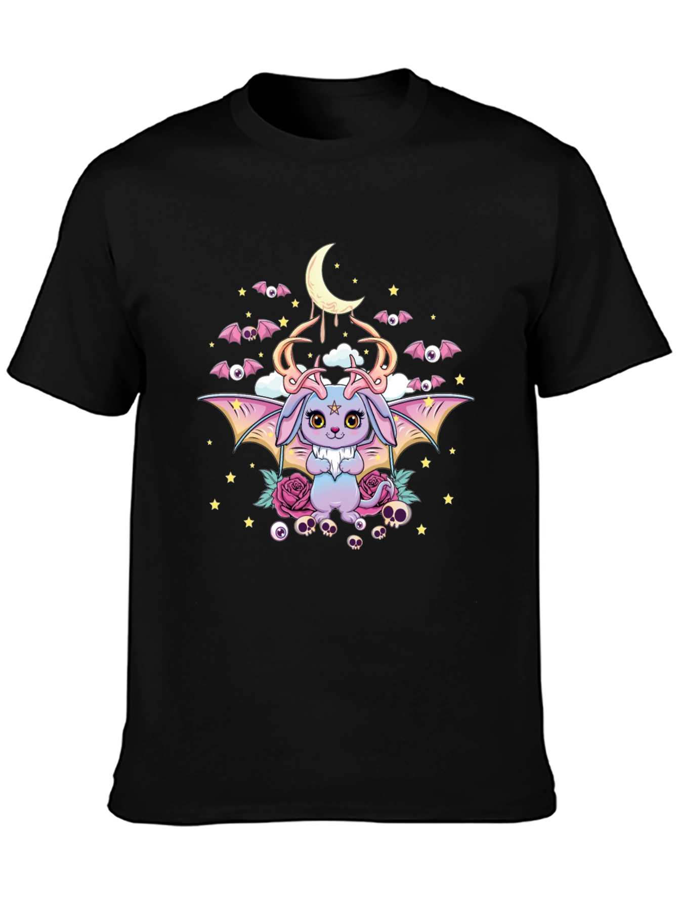 Pastel Goth Bunny Bat Graphic Tee