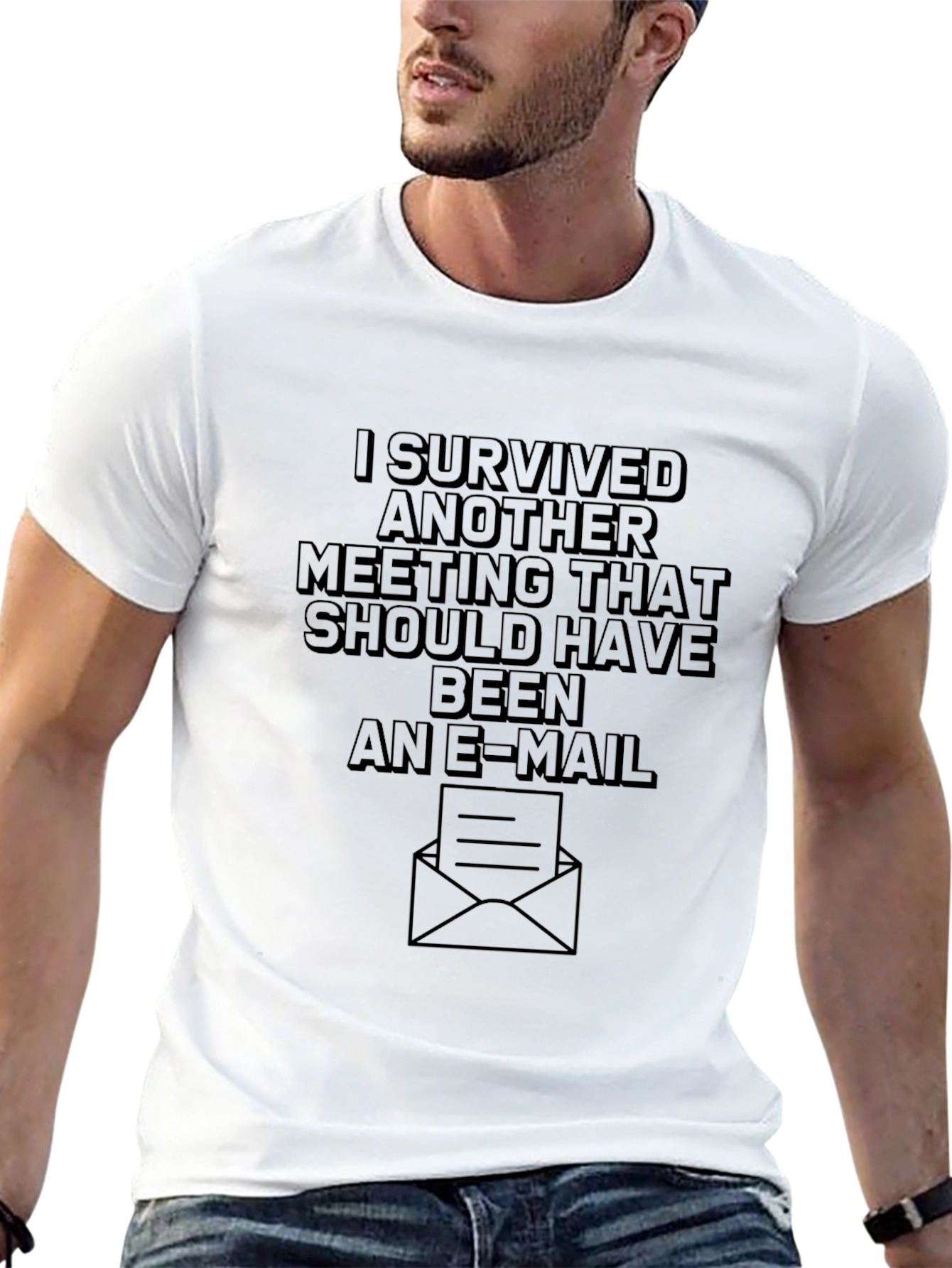 I Survived Another Meeting T-Shirt - Black