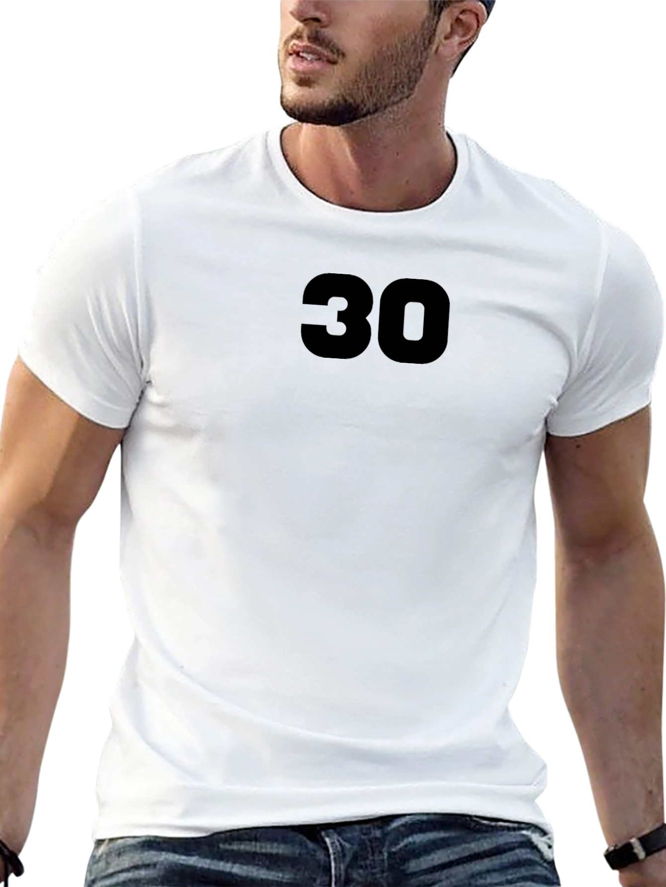 Black T-Shirt with 30 Graphic