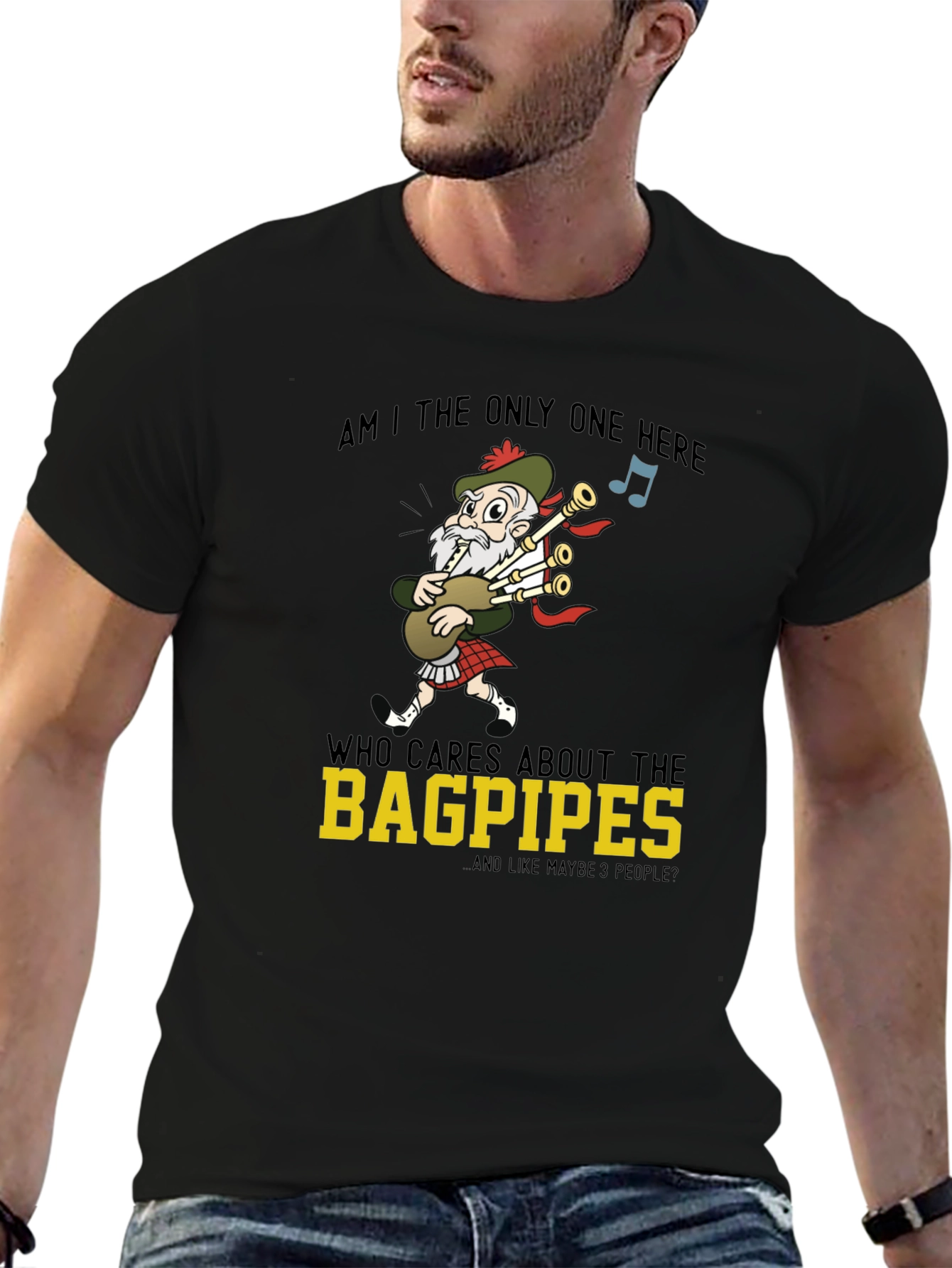 Bagpipes Graphic T-Shirt - Funny Scottish Humor Tee