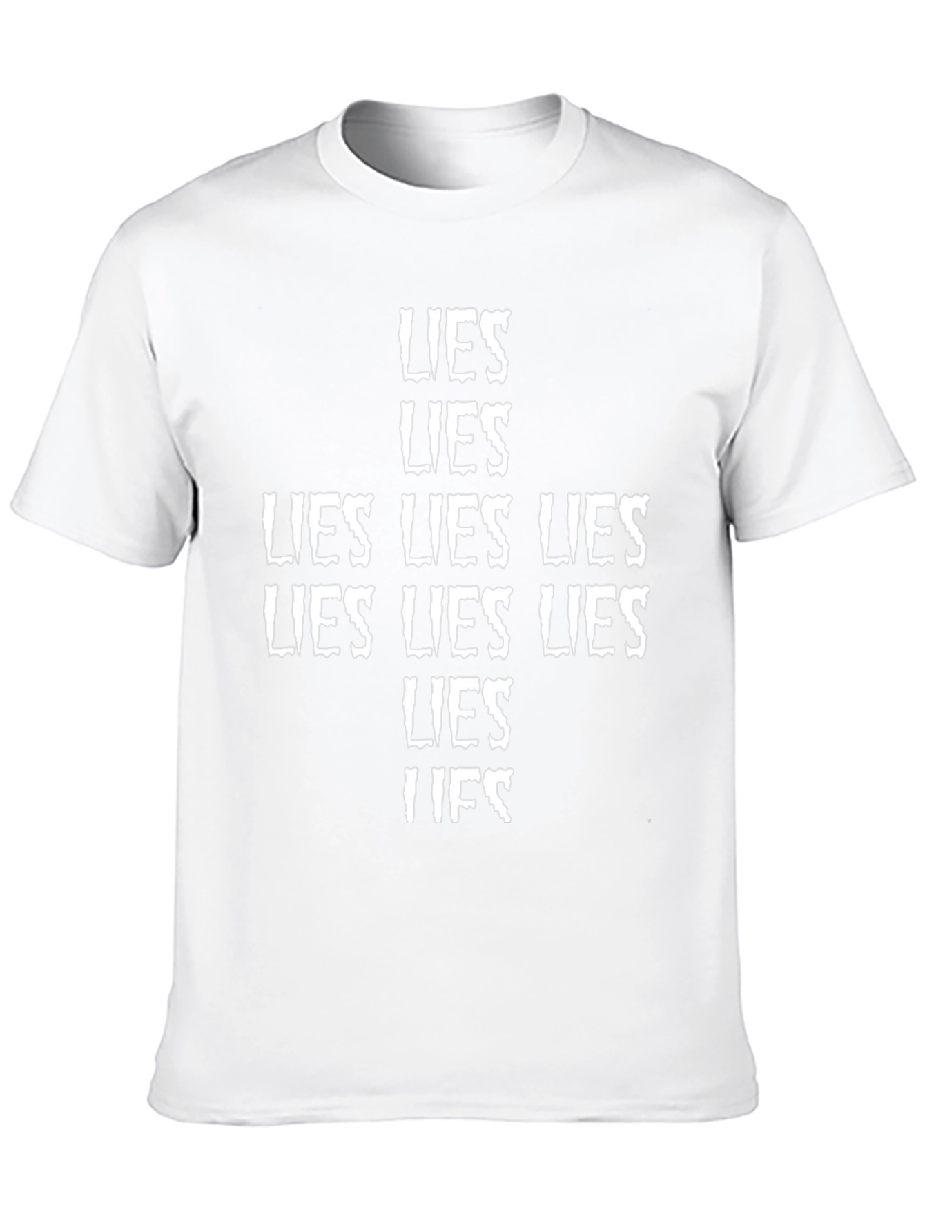 Lies Graphic Print Crew Neck T-Shirt