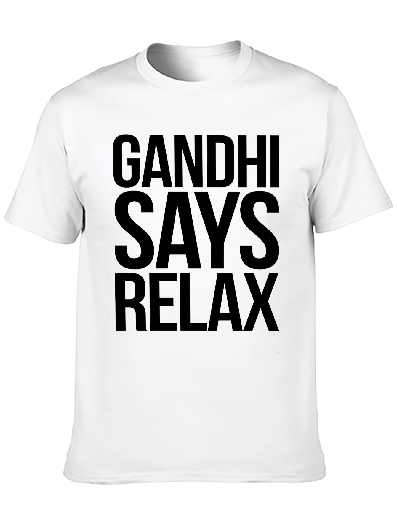 Gandhi Says Relax Black Graphic T-Shirt