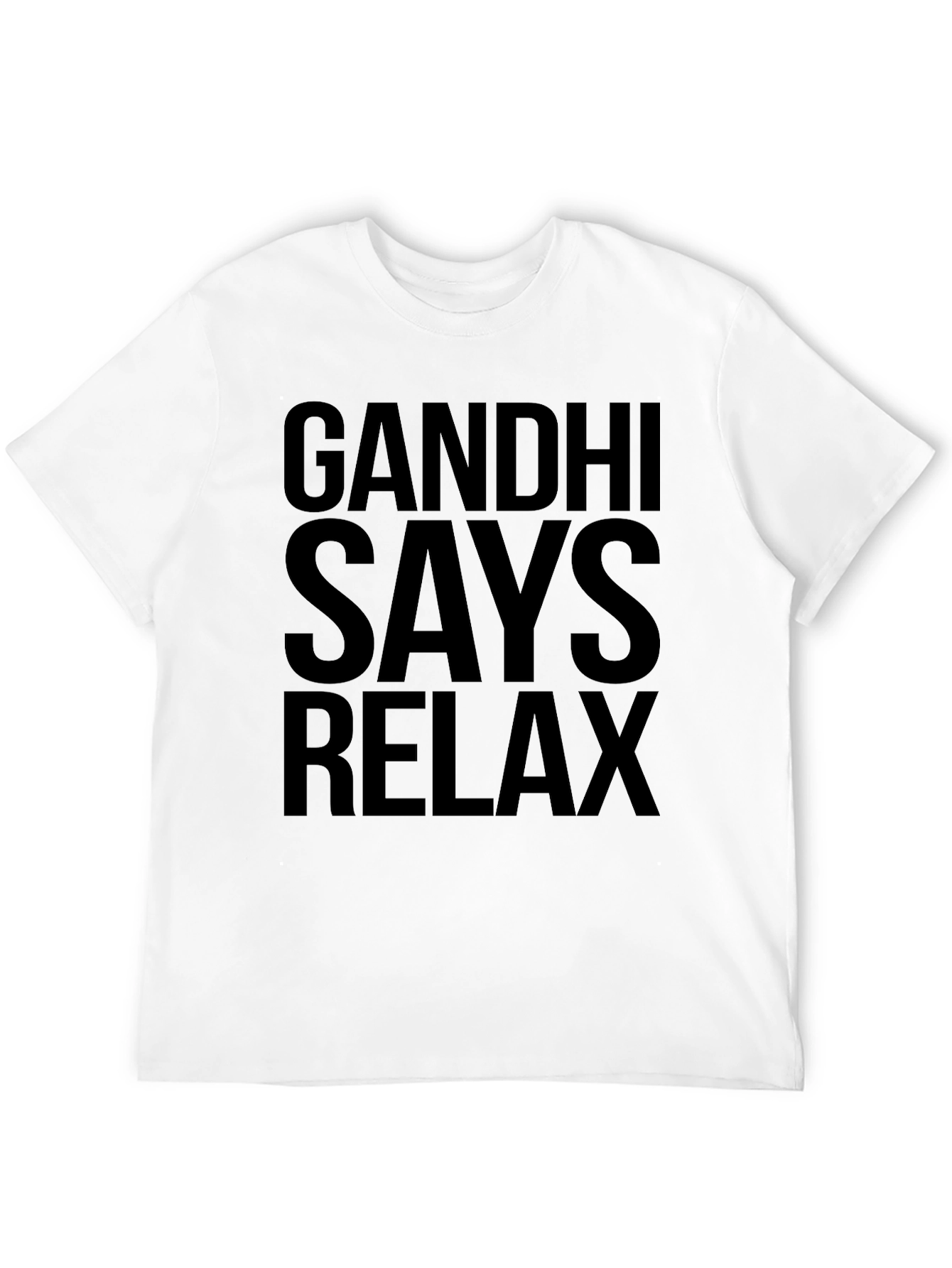 Gandhi Says Relax Black Graphic T-Shirt