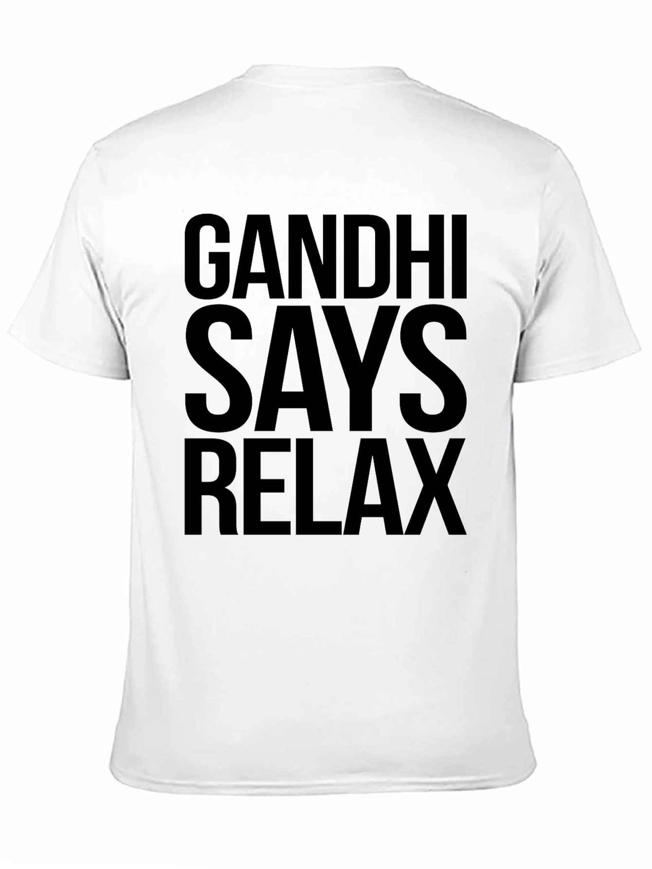 Gandhi Says Relax Black Graphic T-Shirt